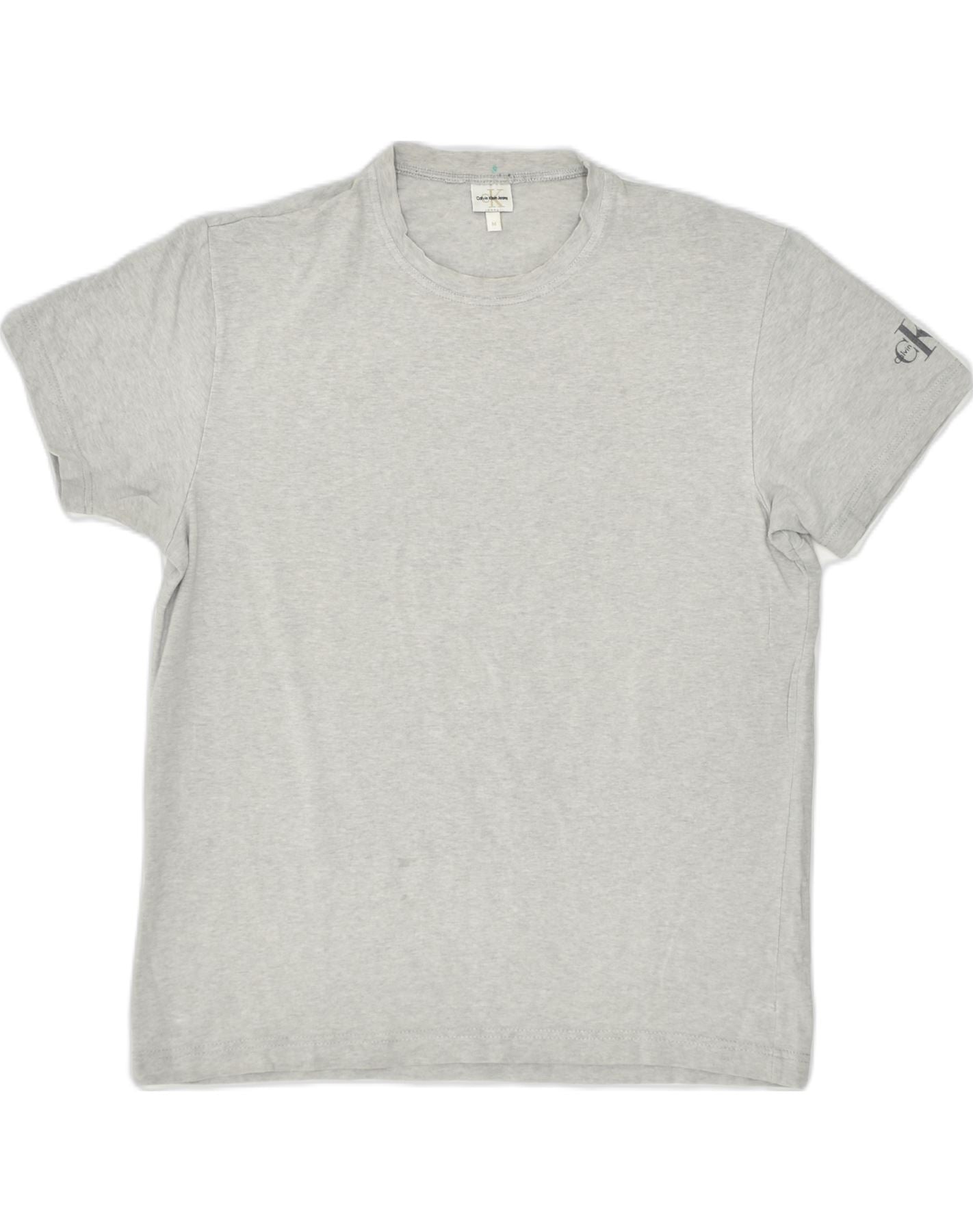 Image of CALVIN KLEIN Mens T-Shirt Top Medium Grey