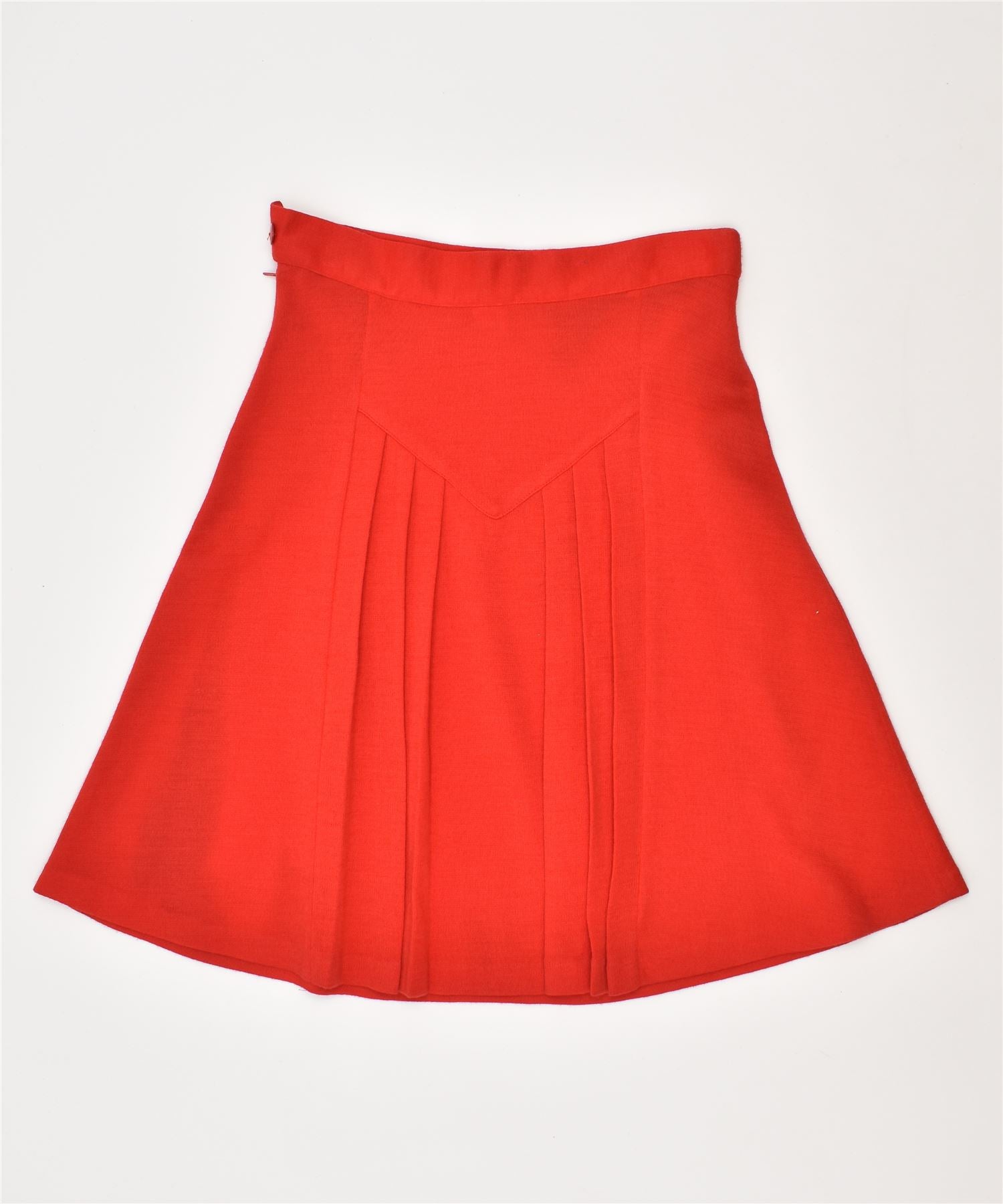 image of VINTAGE Womens Pleated Skirt IT 42 Medium W26 Red Acrylic