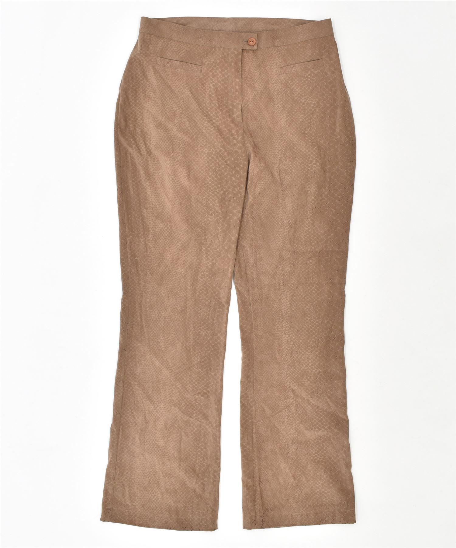 image of VINTAGE Womens Bootcut Casual Trousers IT 44 Medium W30 L30 Brown