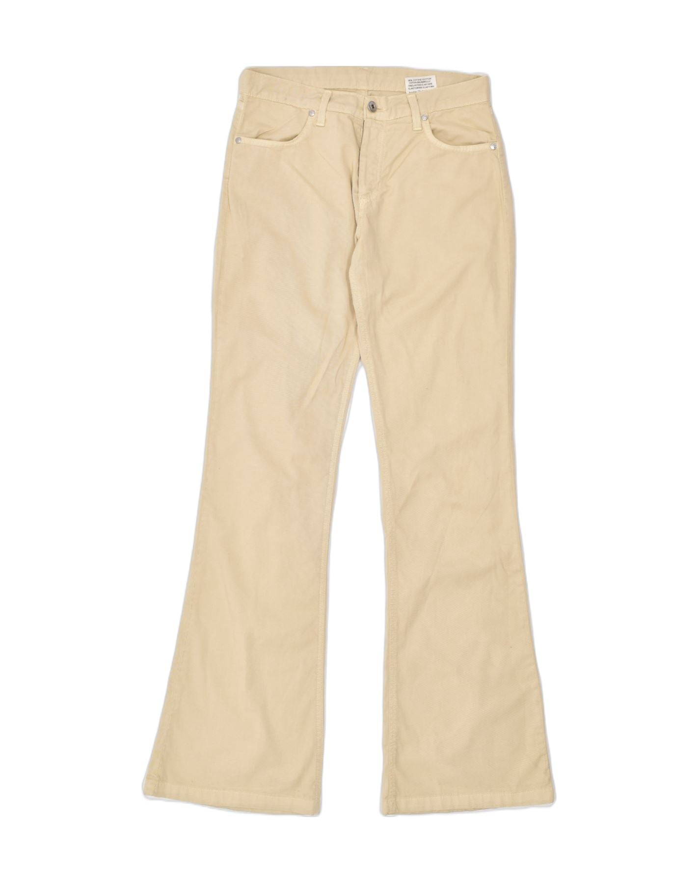 image of GENERAL COMPANY Womens Casual Trousers IT 44 W30 L33 Khaki Cotton