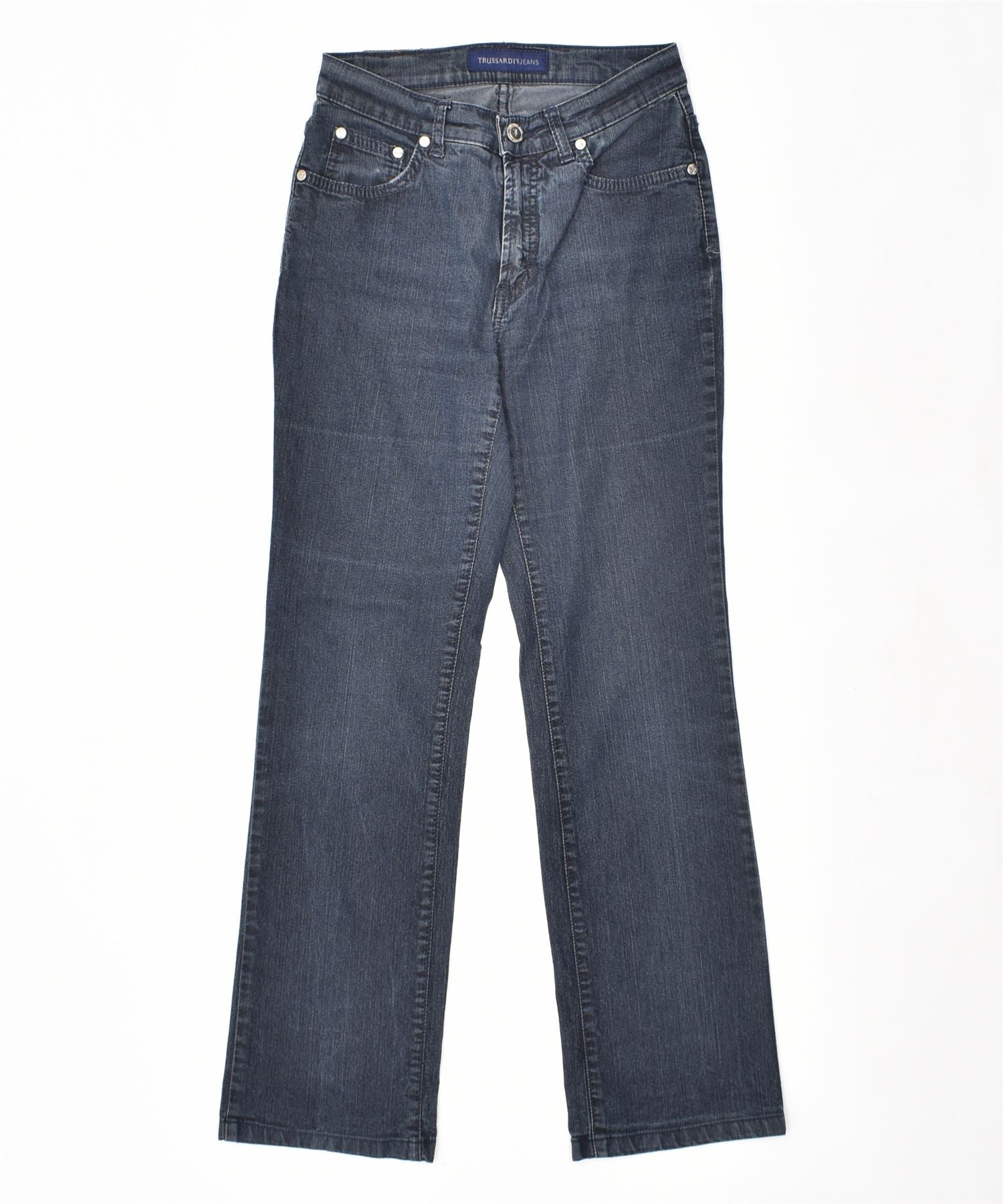 image of TRUSSARDI Girls Straight Jeans UK 24 XS W25 L26 Blue