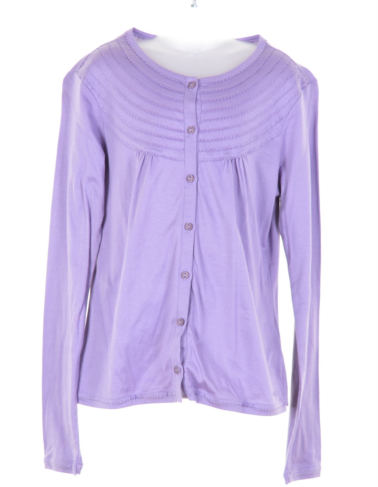 image of MISSONI Girls Cardigan Jumper 11-12 Years Purple Cotton