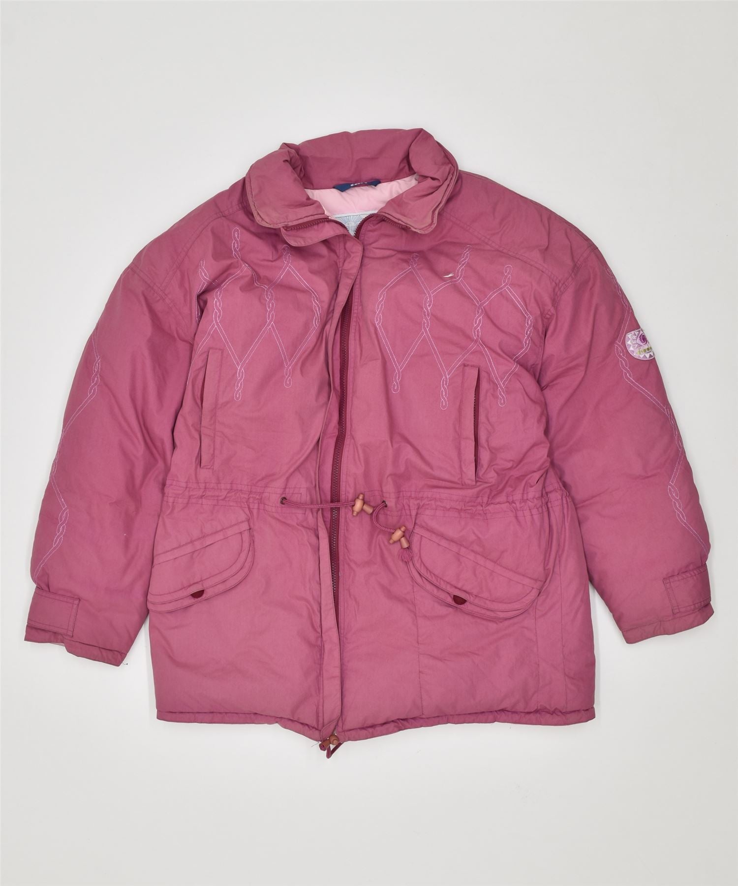 image of DIADORA Womens Padded Jacket UK 14 Medium Pink Polyester