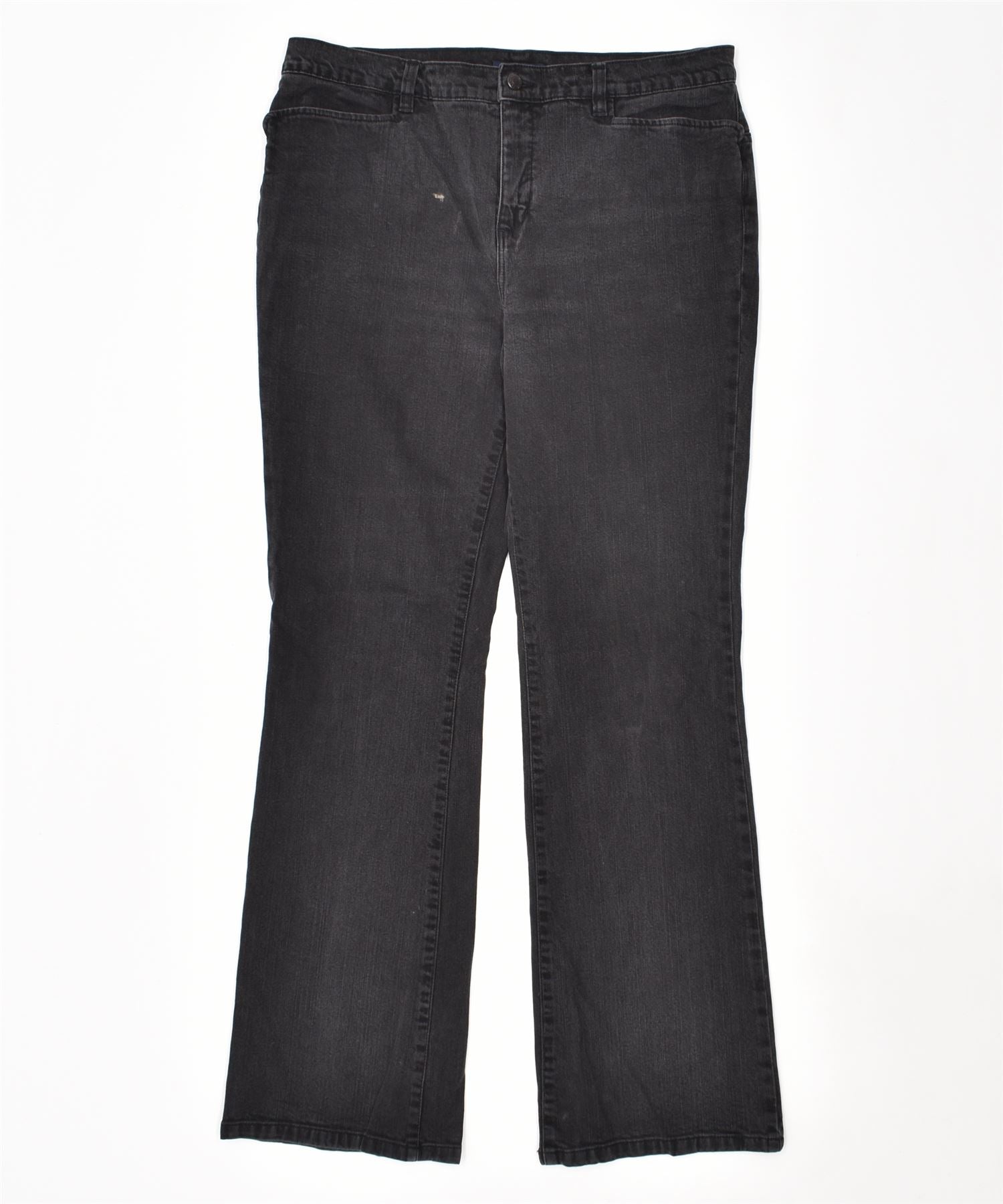 image of CHAPS Womens Bootcut Jeans W30 L30 Black Cotton