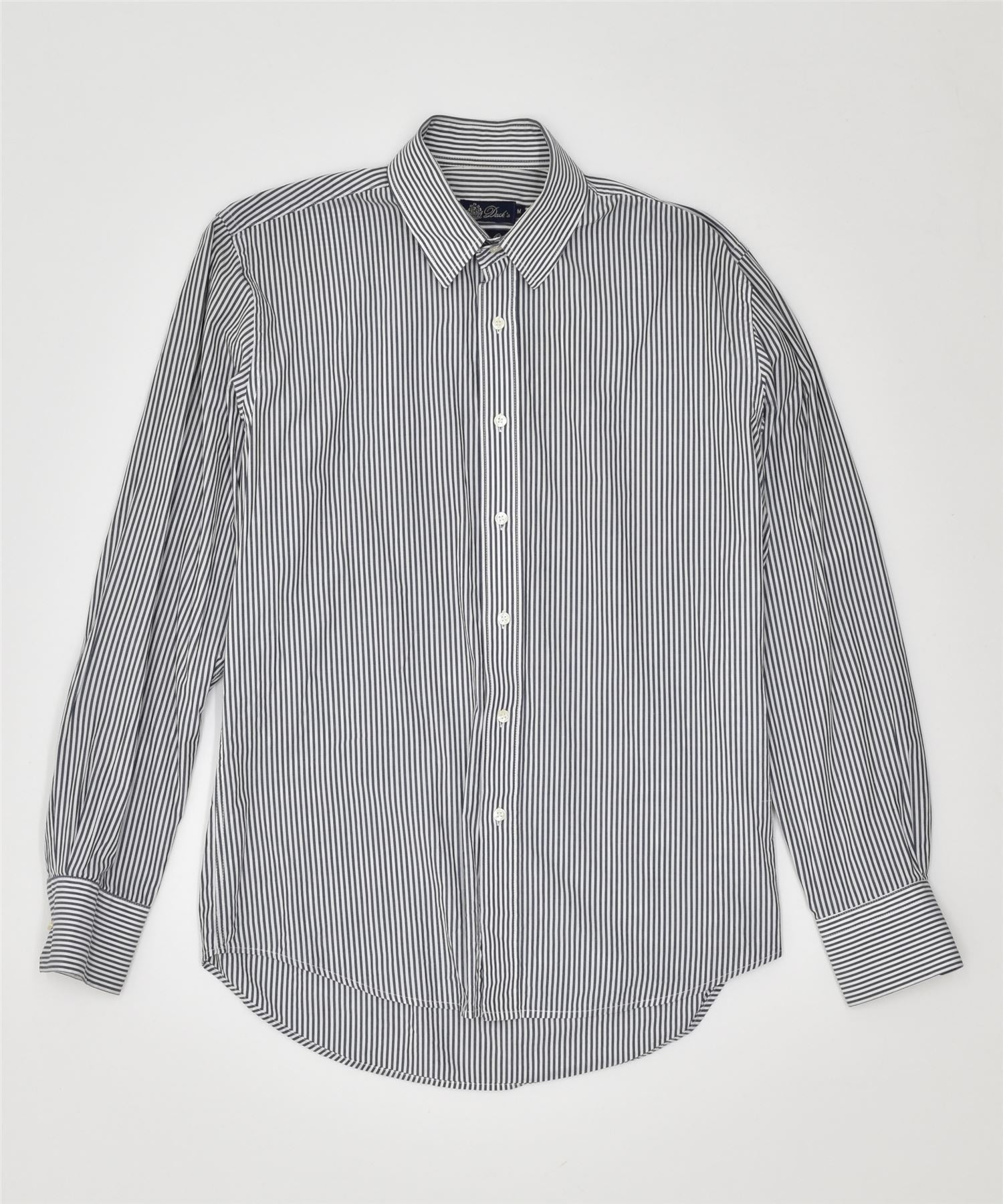 image of DACK'S Mens Slim Fit Shirt Medium Grey Cotton Vintage