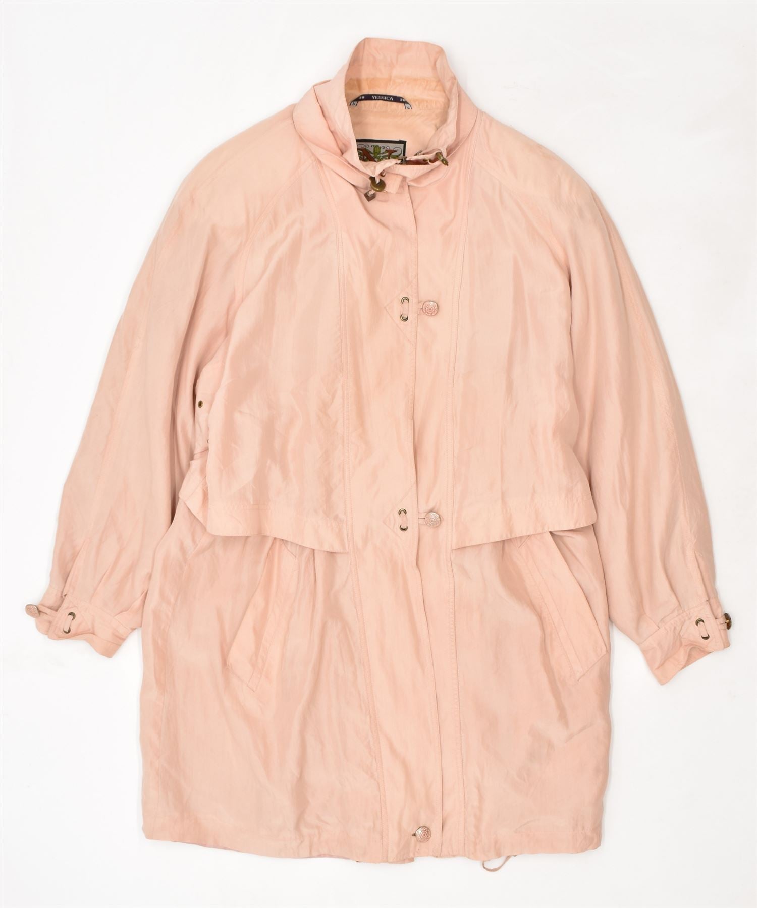 image of YESSICA Womens Overcoat EU 38 Medium Pink Polyester