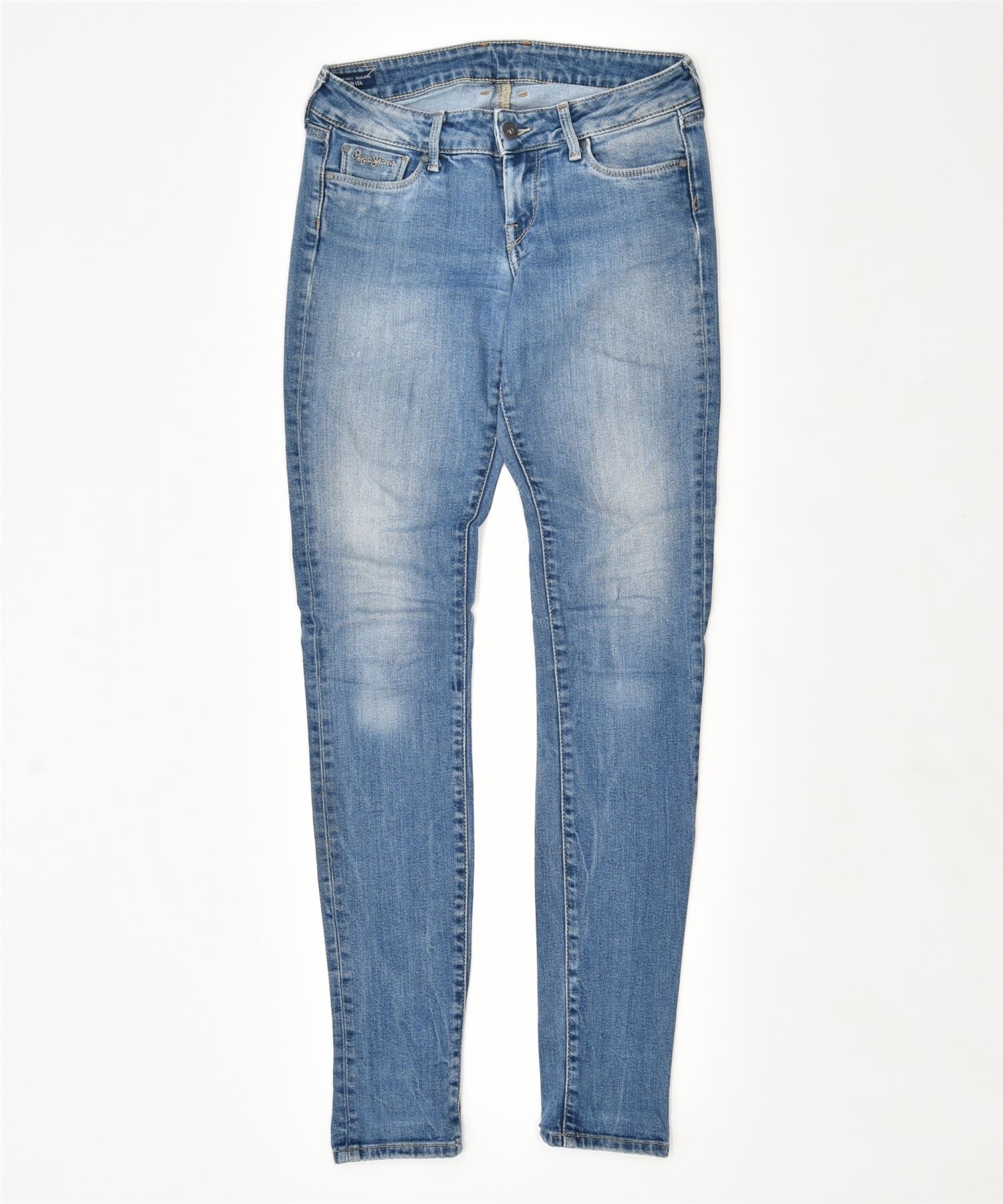 image of PEPE JEANS Womens Slim Jeans W28 L33 Blue Cotton