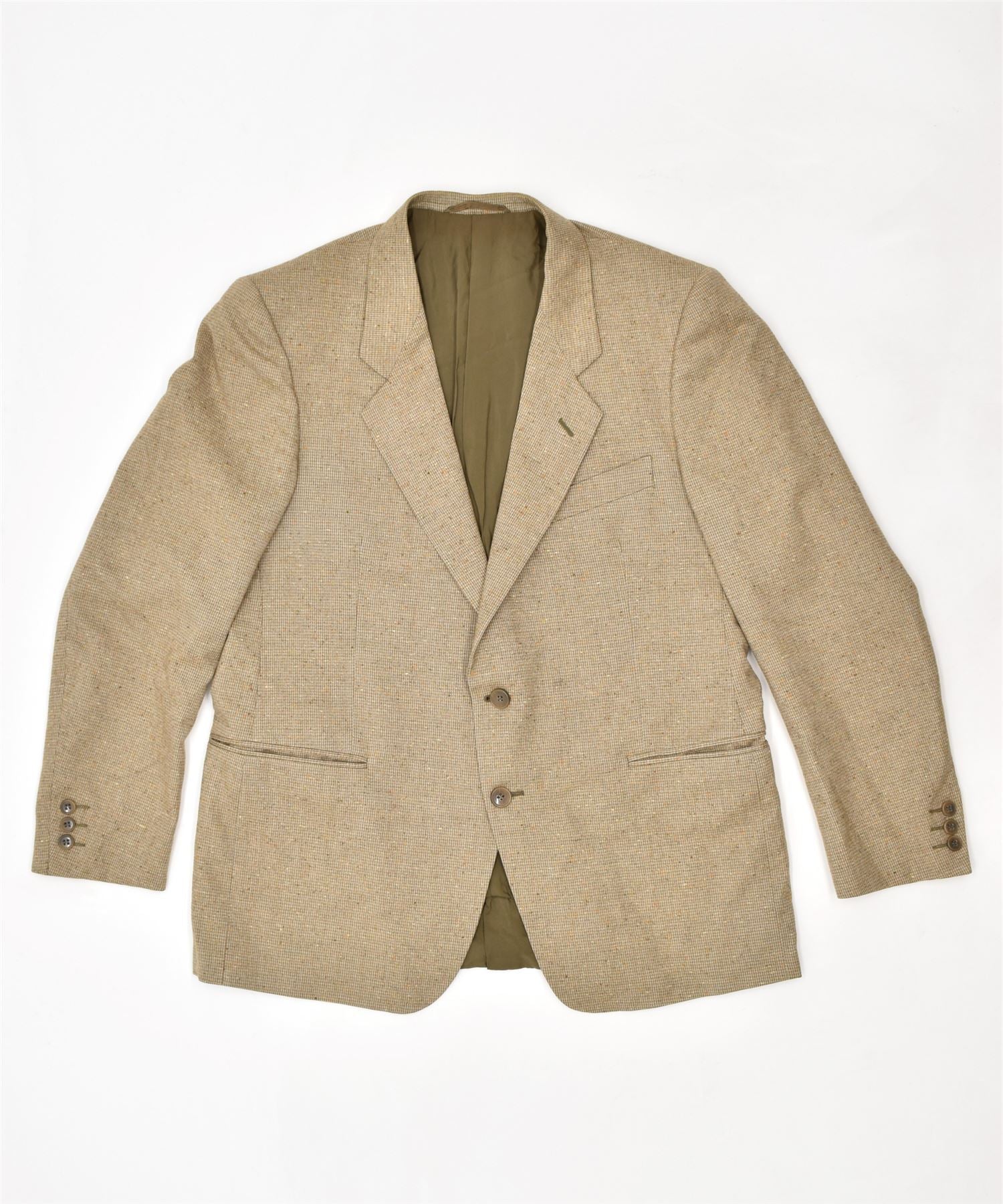 image of WINNER Mens 2 Button Blazer Jacket UK 40 Large Khaki