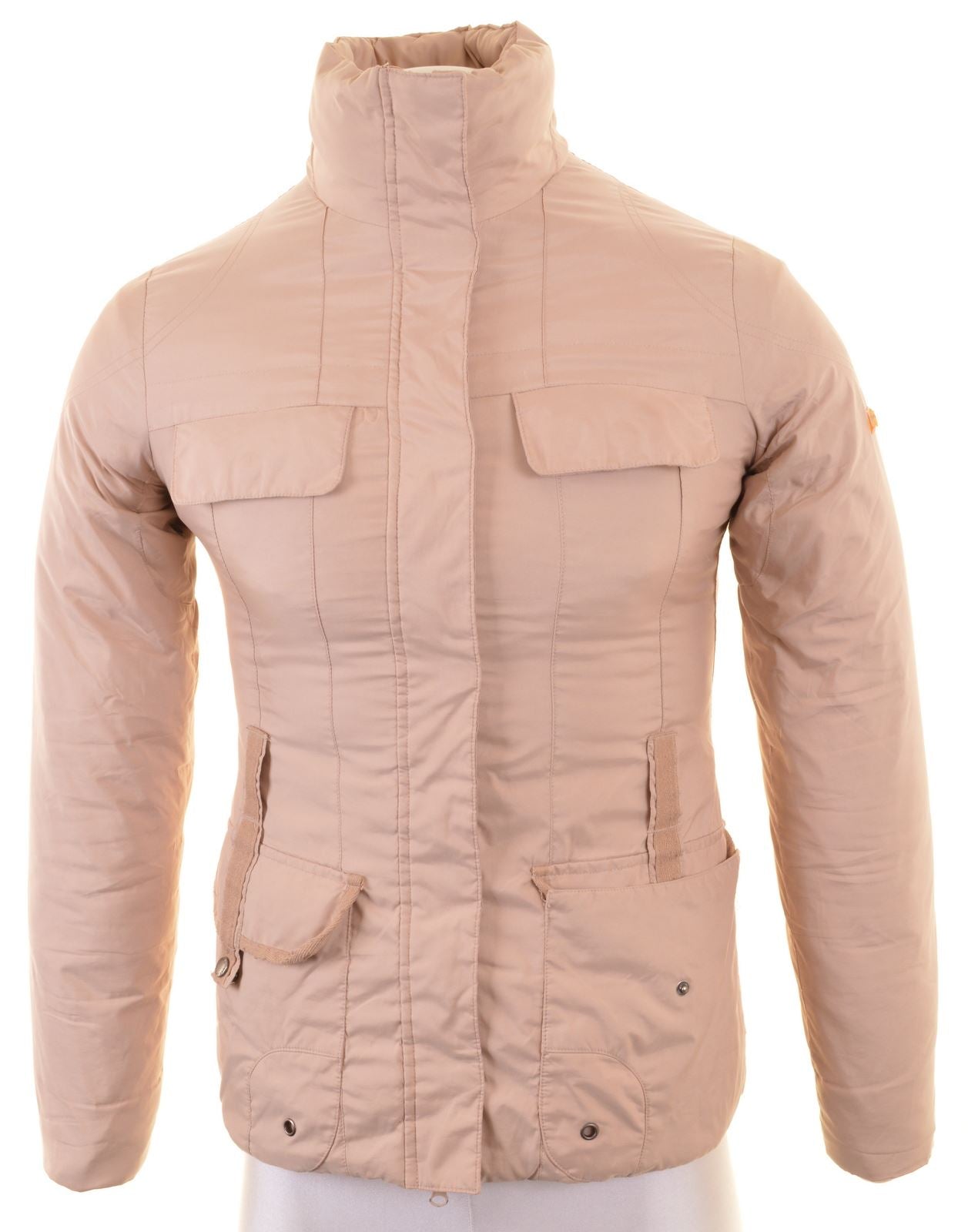 Image of SERGIO TACCHINI Womens Padded Jacket IT 42 Medium Beige Polyester