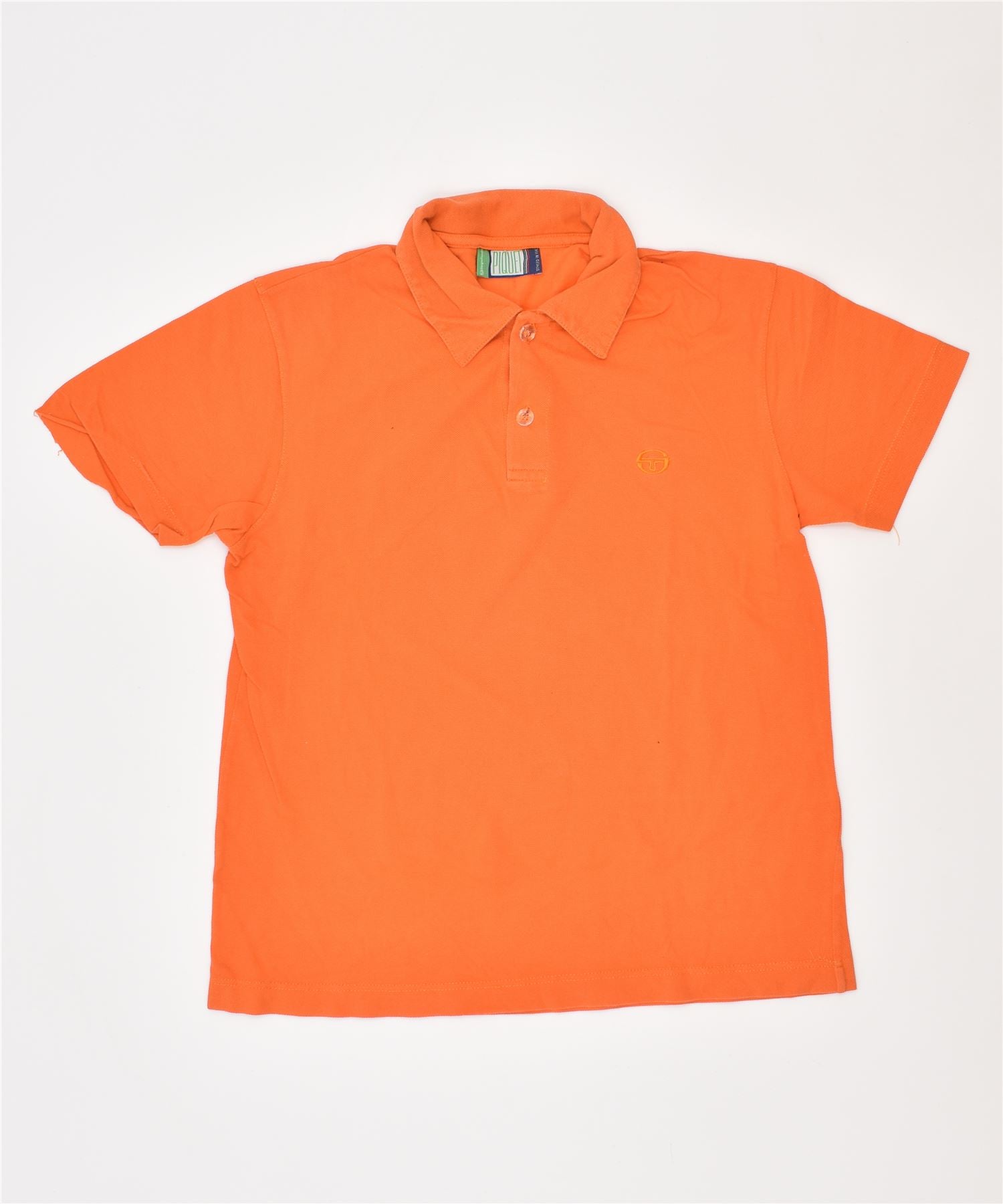 Image of SERGIO TACCHINI Womens Polo Shirt EU 40 Medium Orange Cotton