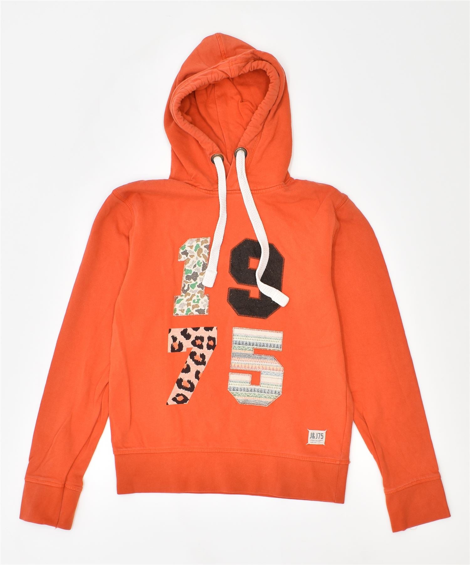 image of JACK & JONES Mens Hoodie Jumper Small Orange Cotton