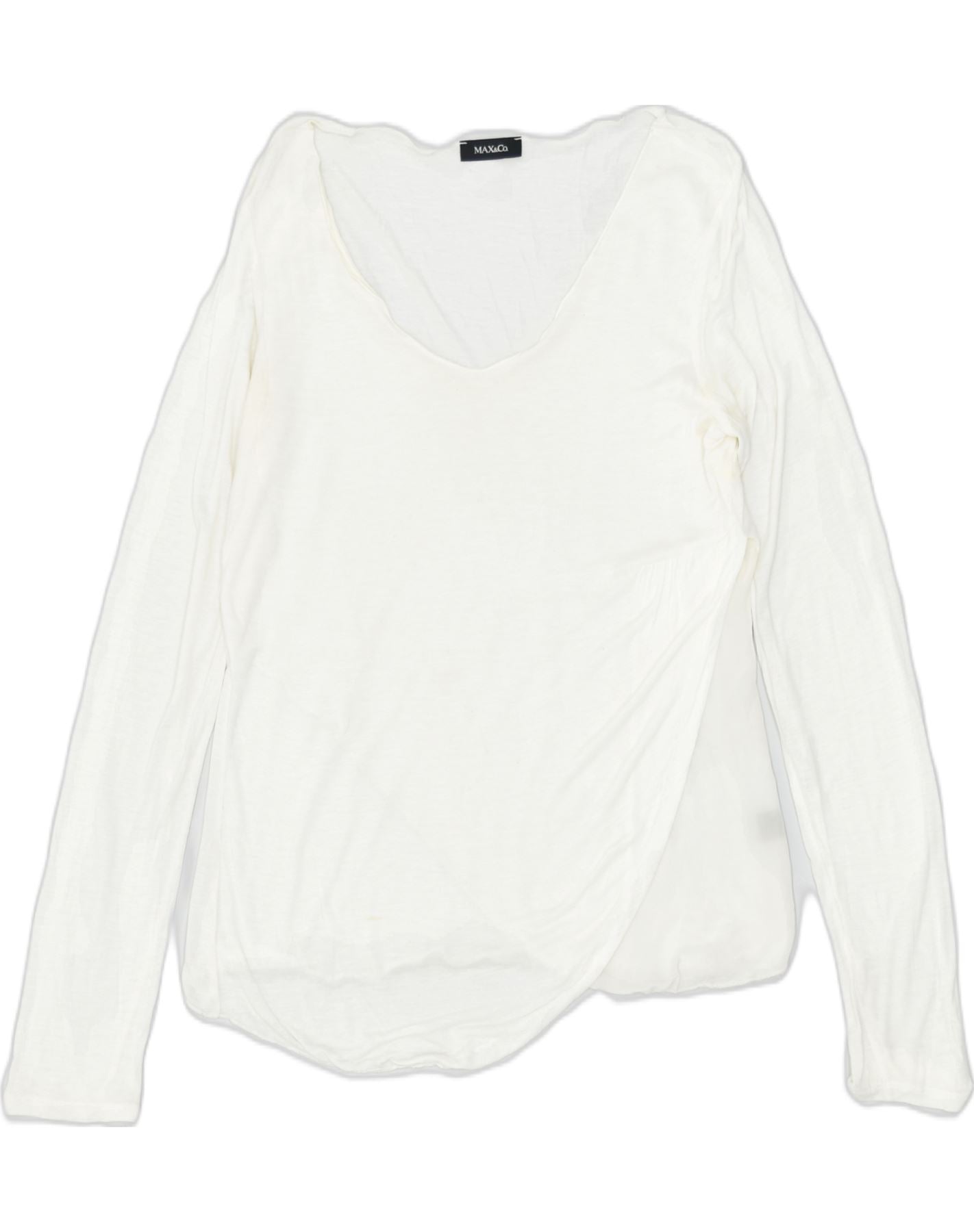 image of MAX & CO. Womens Top Long Sleeve UK 16 Large White