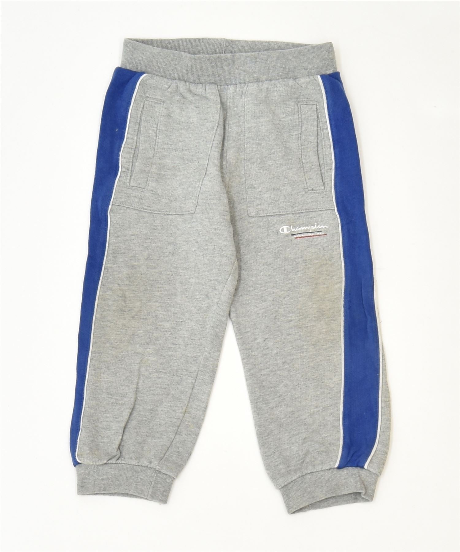 Image of CHAPS Boys Tracksuit Trousers 12-18 Months Medium Grey Cotton Sports