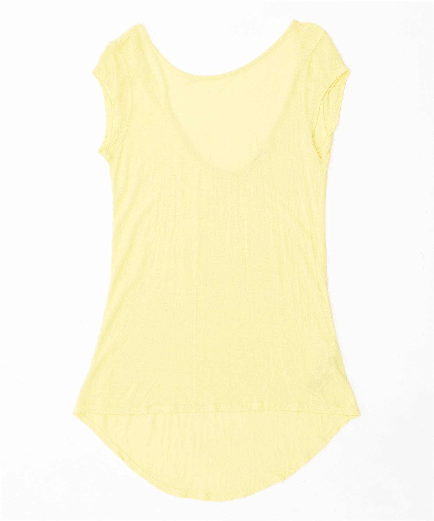 Image of ZARA Womens T-Shirt Top UK 8 Small Yellow