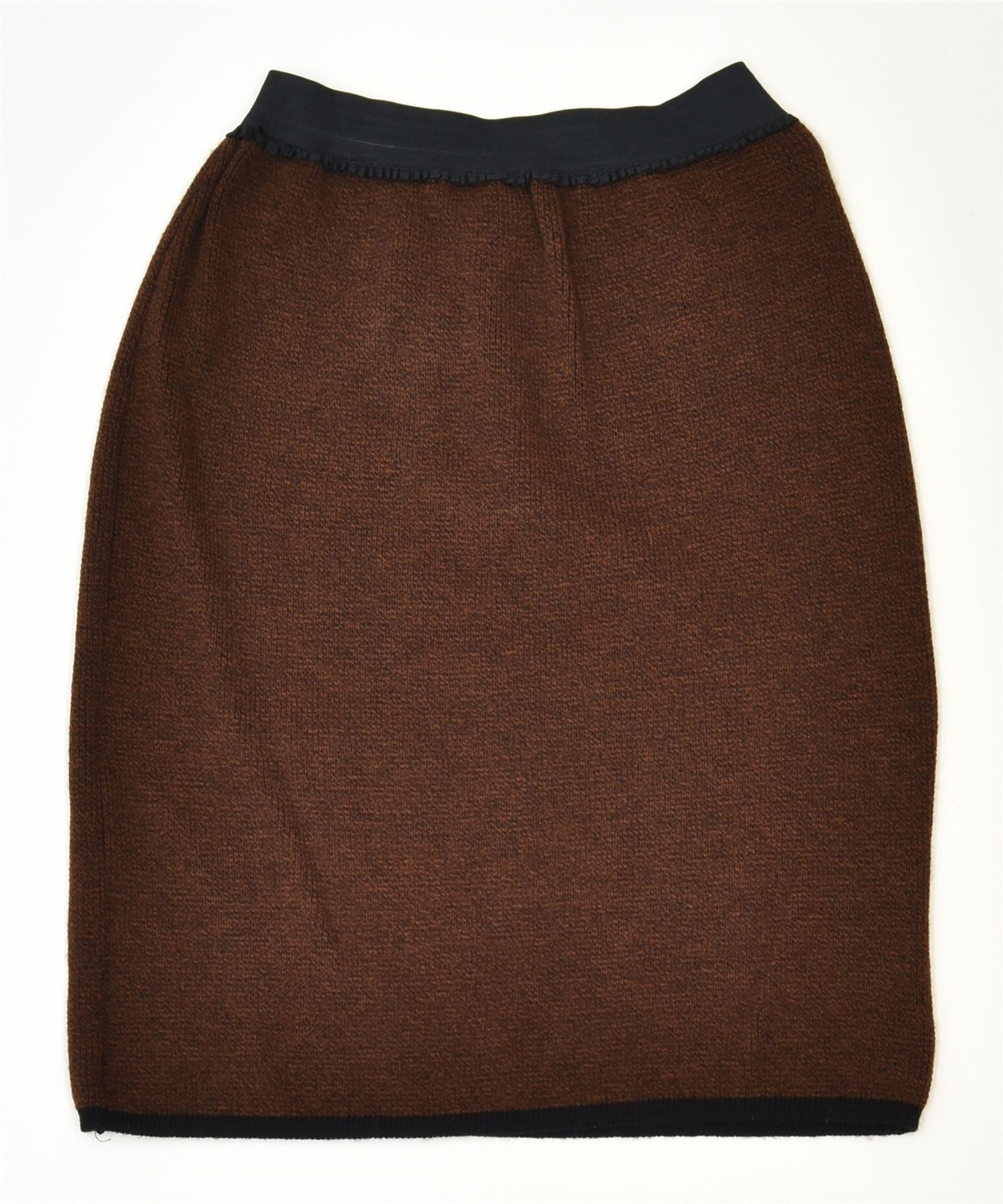 Image of VINTAGE Womens Straight Skirt Large W30 Brown Acrylic Classic