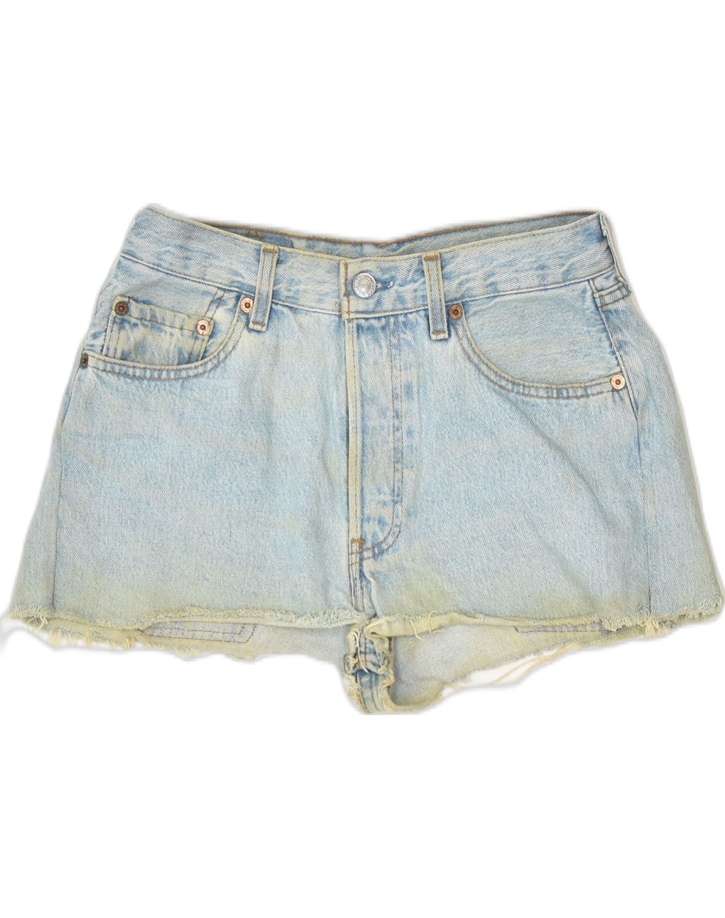 image of LEVI'S Womens 501 Denim Hot Pants W30 Medium Blue