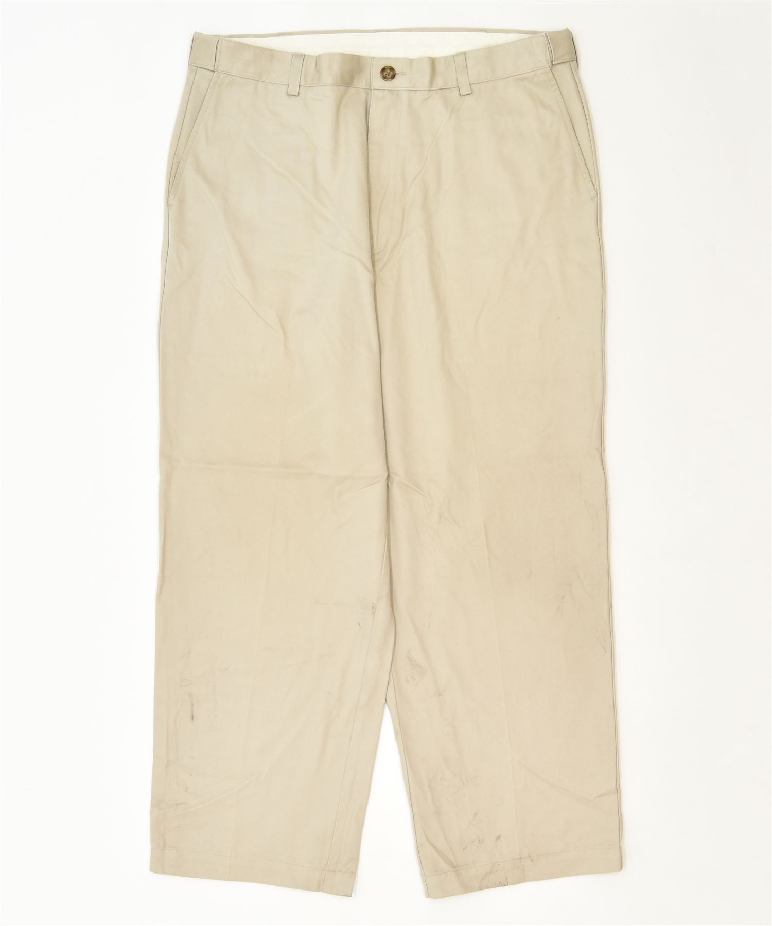 Image of L.L.BEAN Mens Straight Chino Trousers W36 L27 Grey Cotton Classic