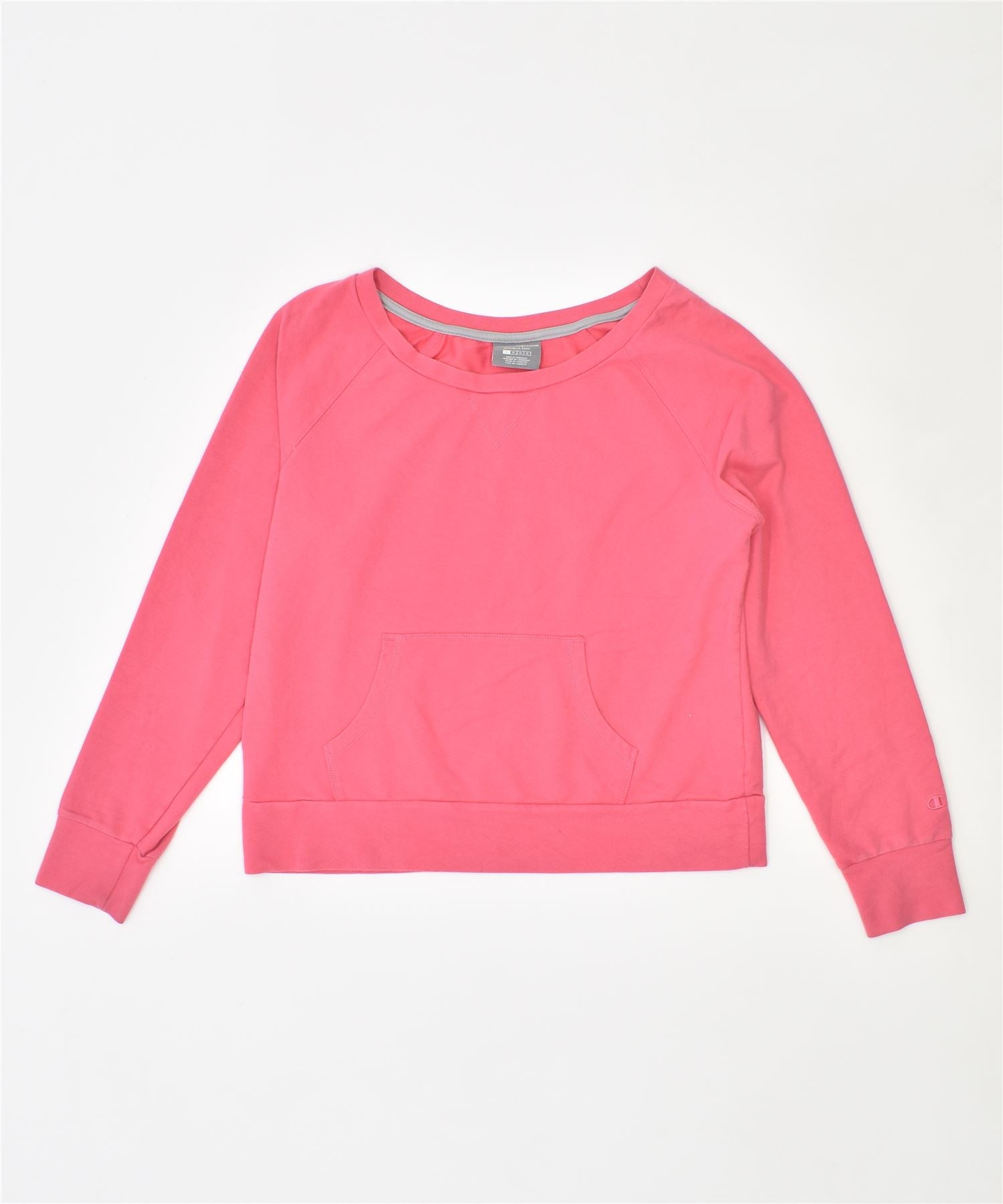 Image of CHAMPION Womens Double Dry Sweatshirt Jumper UK 16 Large Pink Cotton