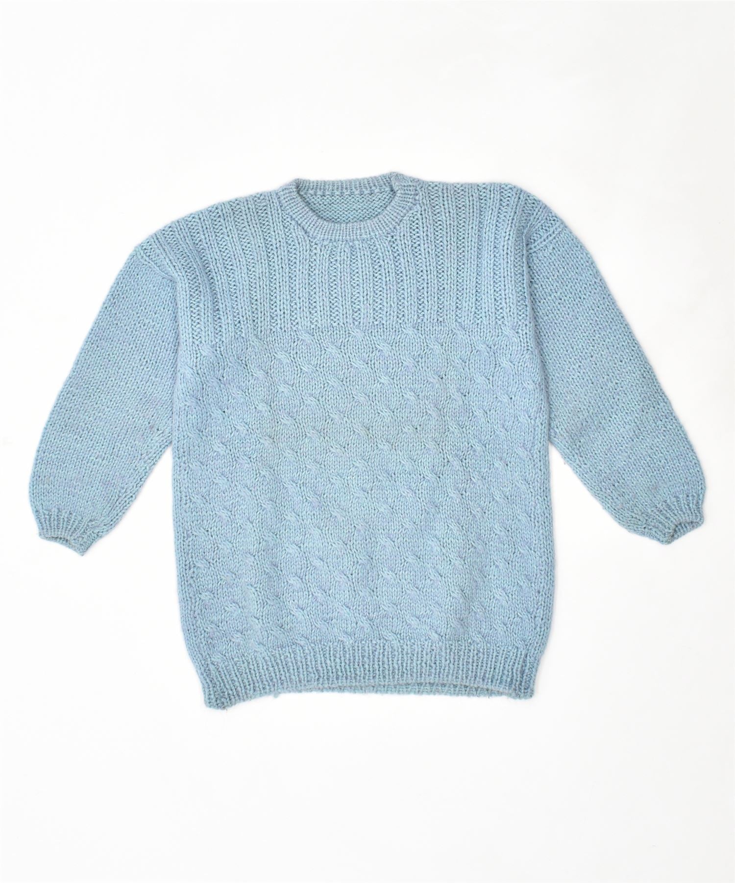 image of VINTAGE Womens Crew Neck Jumper Sweater UK 14 Large Blue