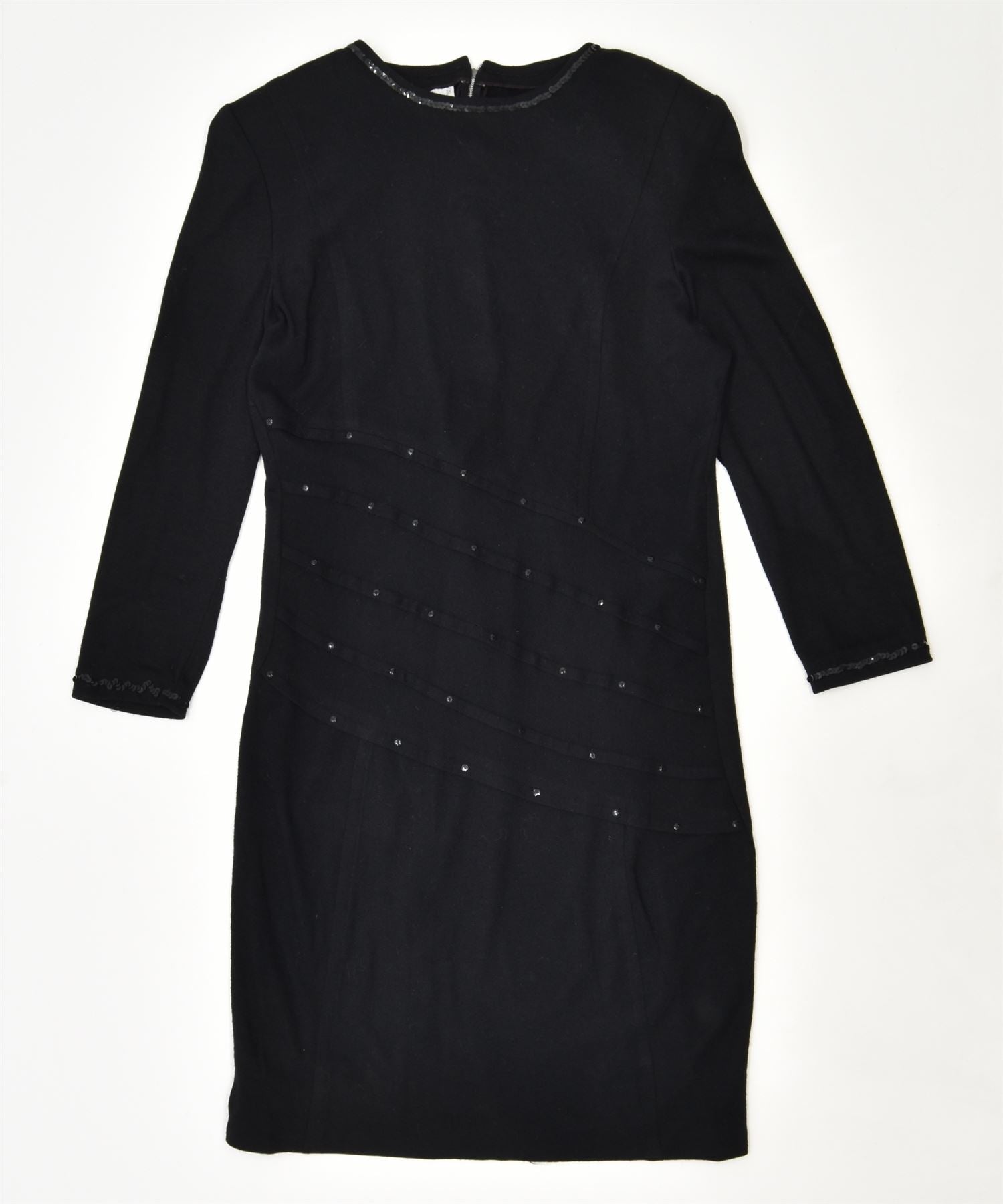 Image of PAMELA Womens Shift Dress IT 48 Large Black