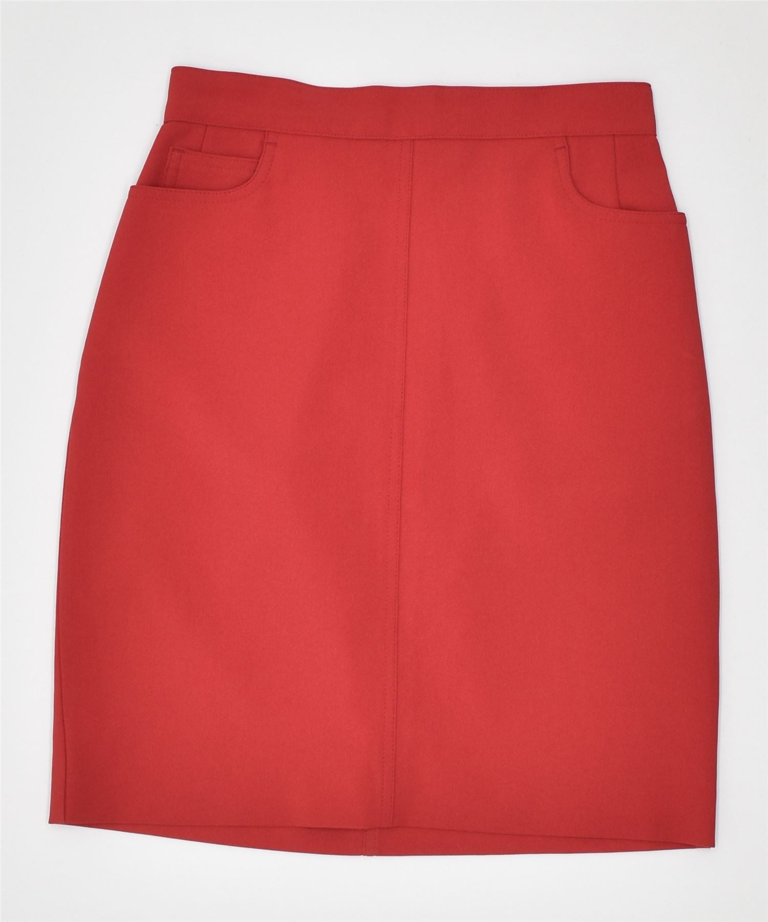 image of STEFANEL Womens Pencil Skirt IT 42 Medium W26 Red Polyester