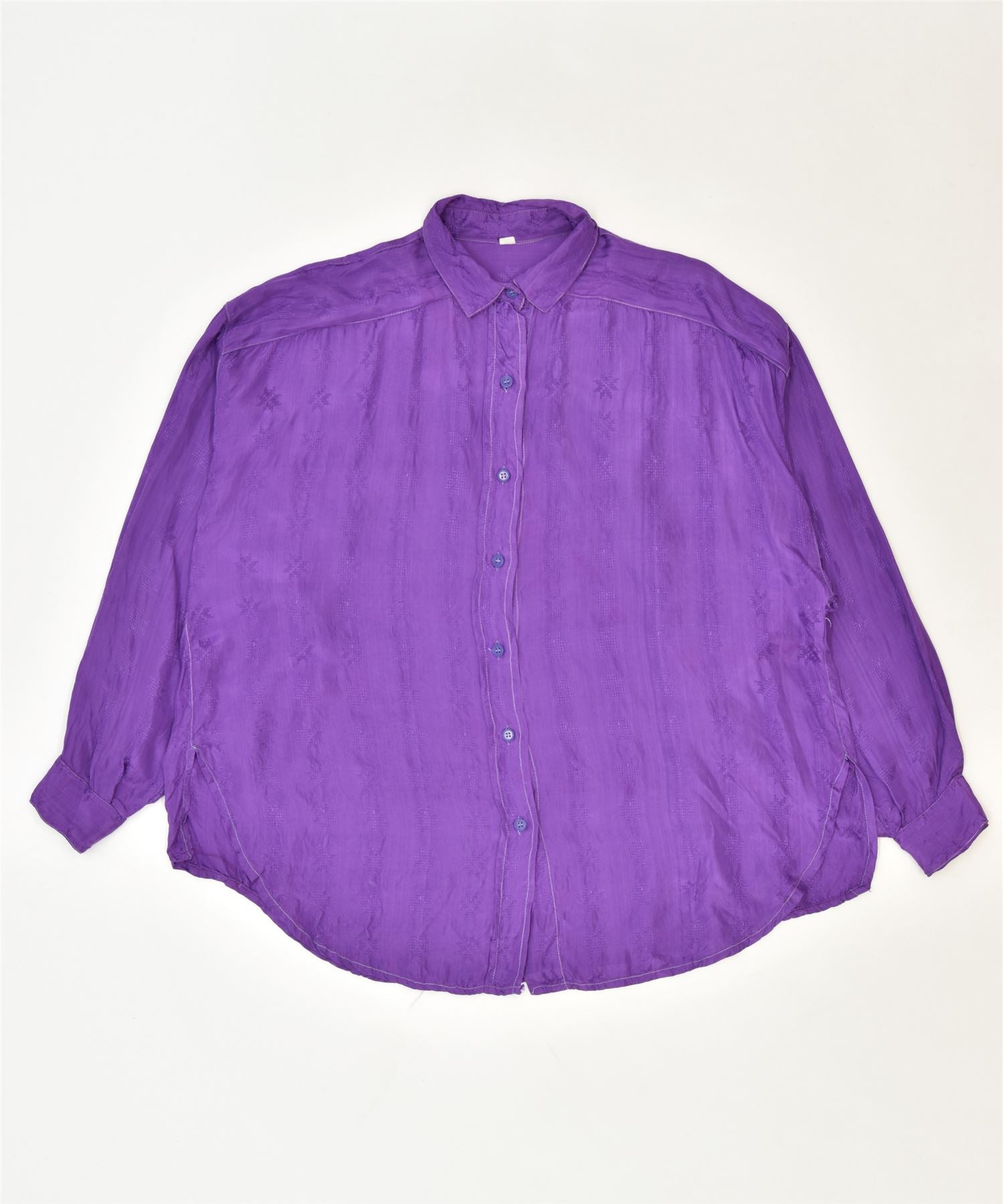 Image of VINTAGE Womens Oversized Shirt EU 36 Small Purple Viscose Classic