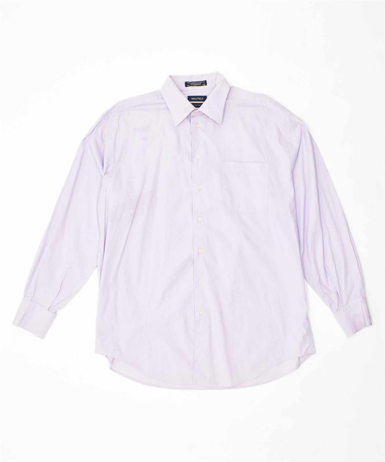 image of NAUTICA Mens Shirt Size 16 1/2 Large Purple Cotton