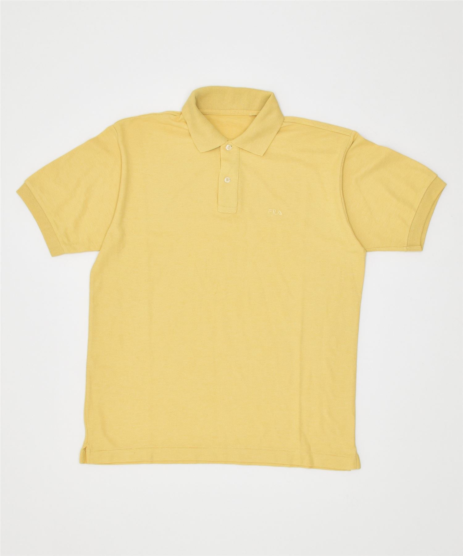 Image of FILA Mens Polo Shirt Medium Yellow