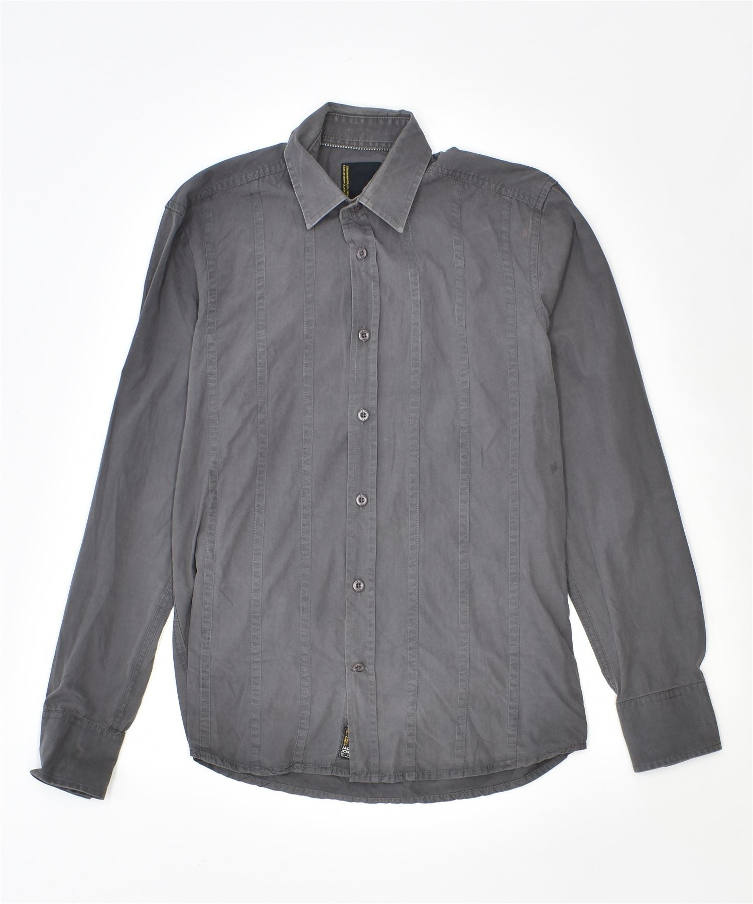 image of JACK & JONES Mens Shirt Small Grey Cotton