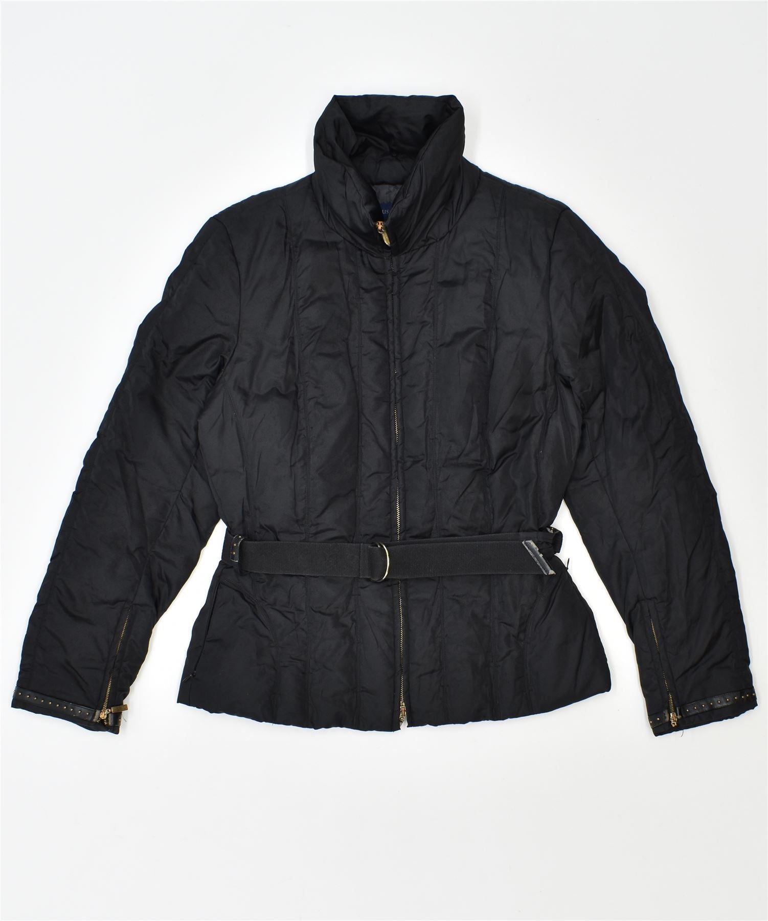 image of TRUSSARDI Womens Windbreaker Jacket IT 46 Large Black Polyamide