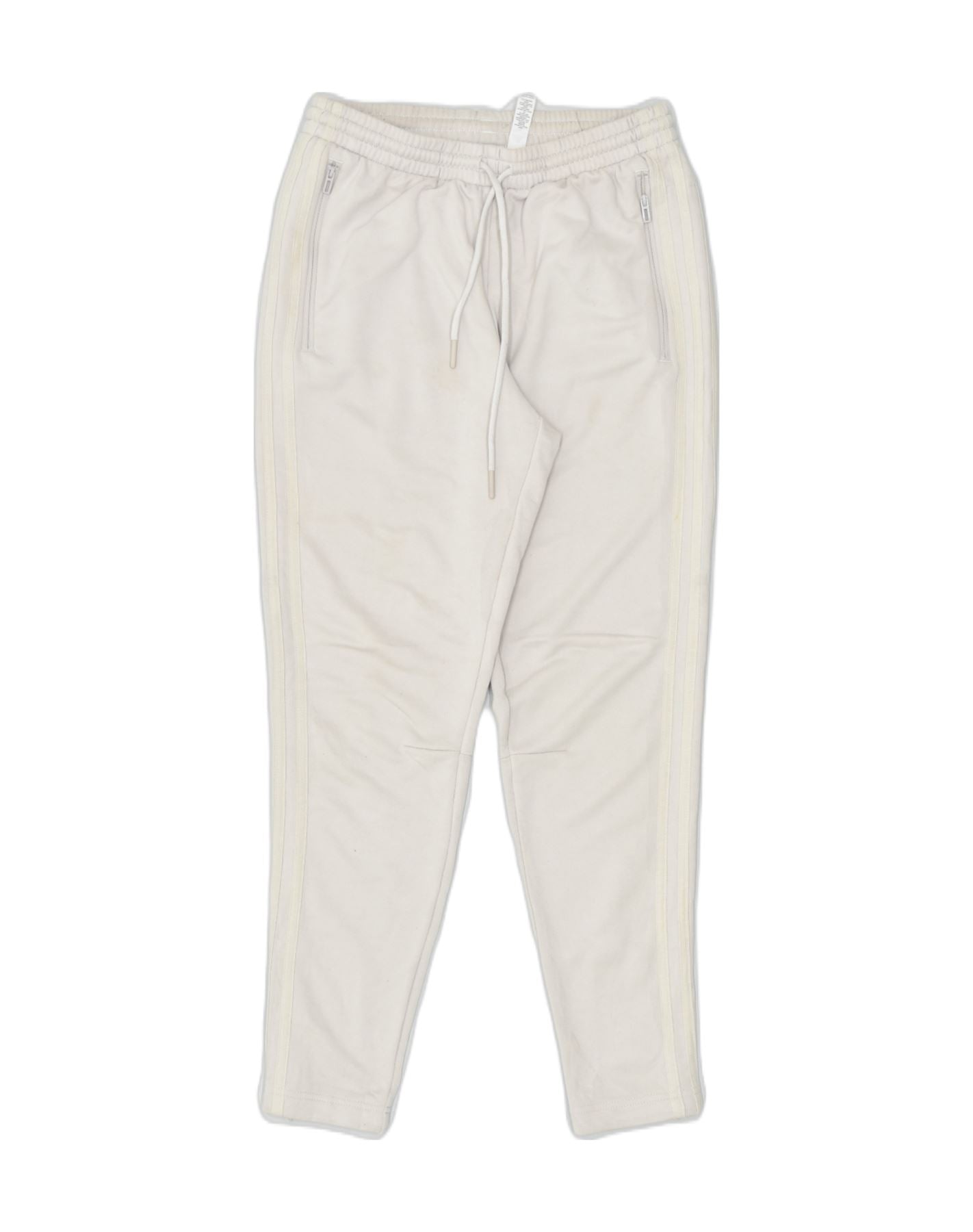 image of ADIDAS Mens Slim Tracksuit Trousers XS Off White Polyester