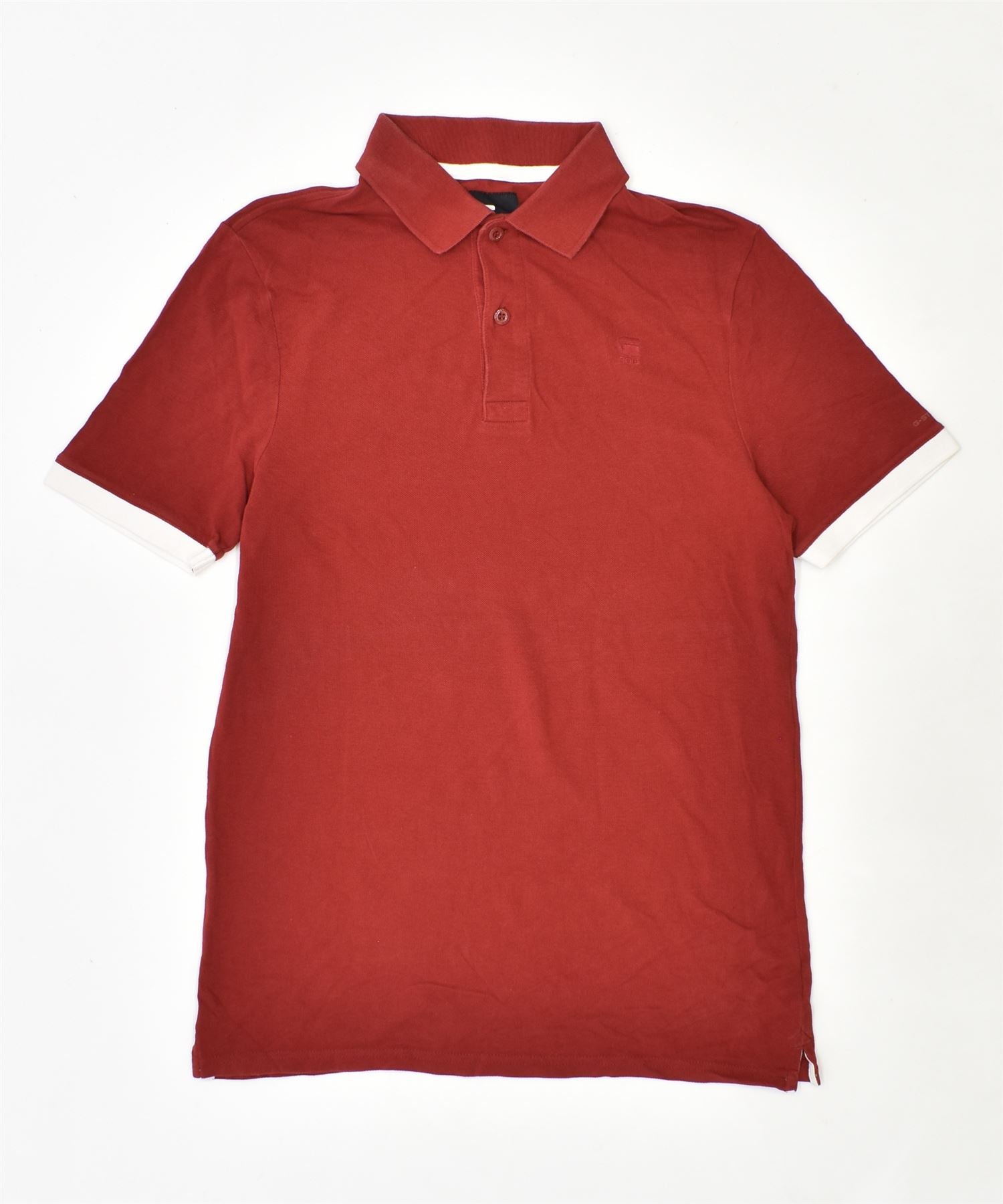 image of G-STAR Mens Slim Fit Polo Shirt Medium Burgundy Cotton