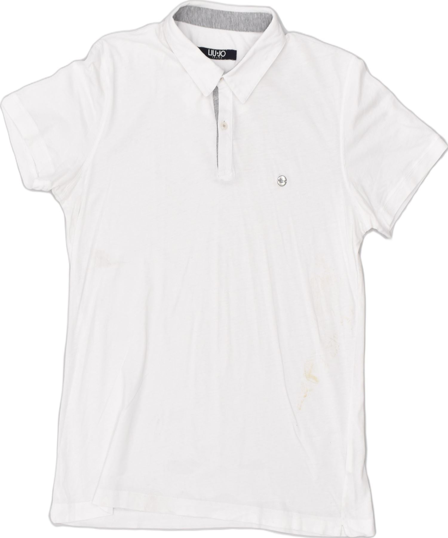 Image of LIU JO Mens Polo Shirt Medium White