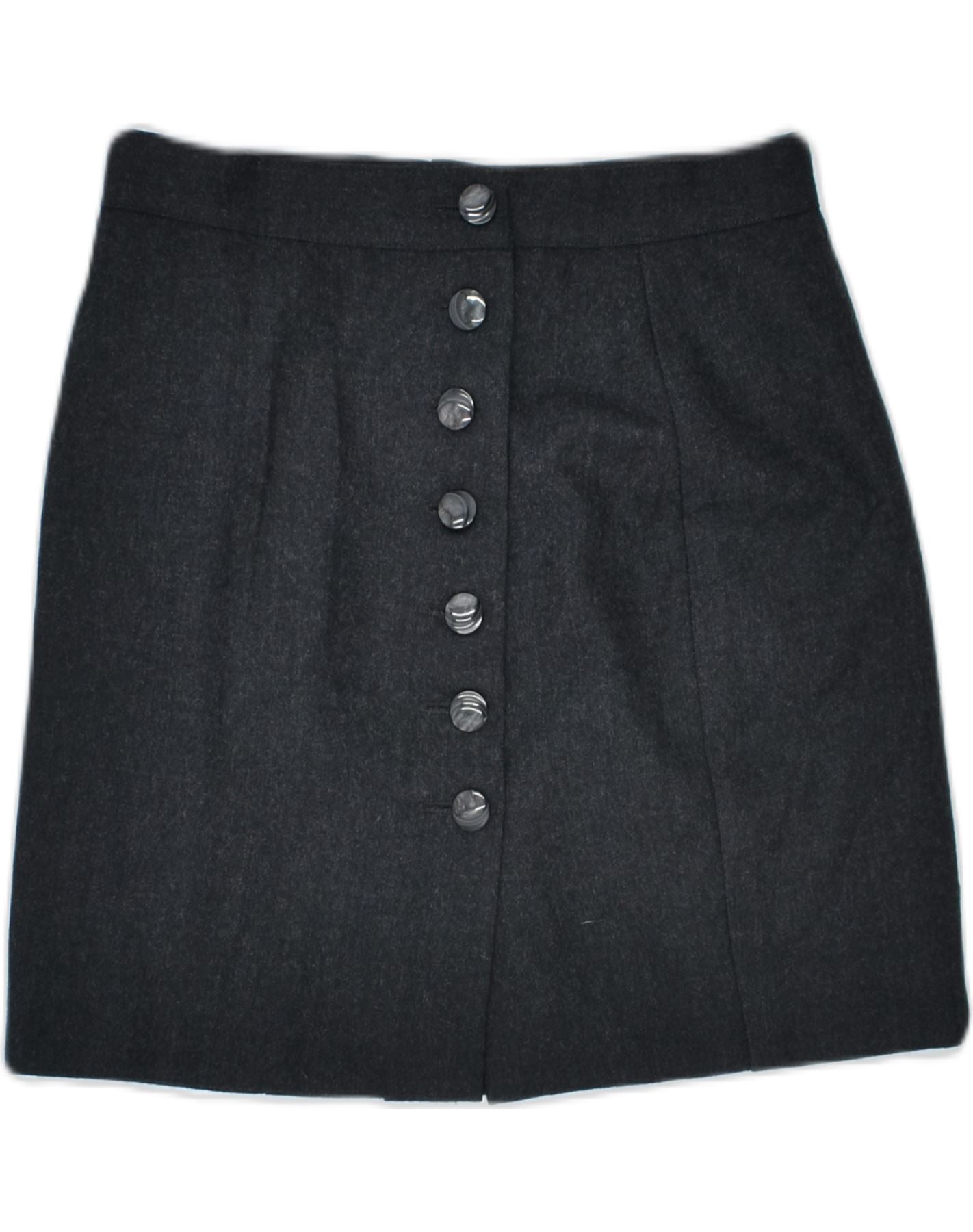 image of VINTAGE Womens Mini Skirt UK 8 Small W26 Black