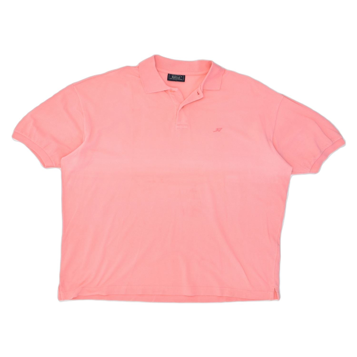 image of RIFLE Mens Polo Shirt Large Pink Cotton