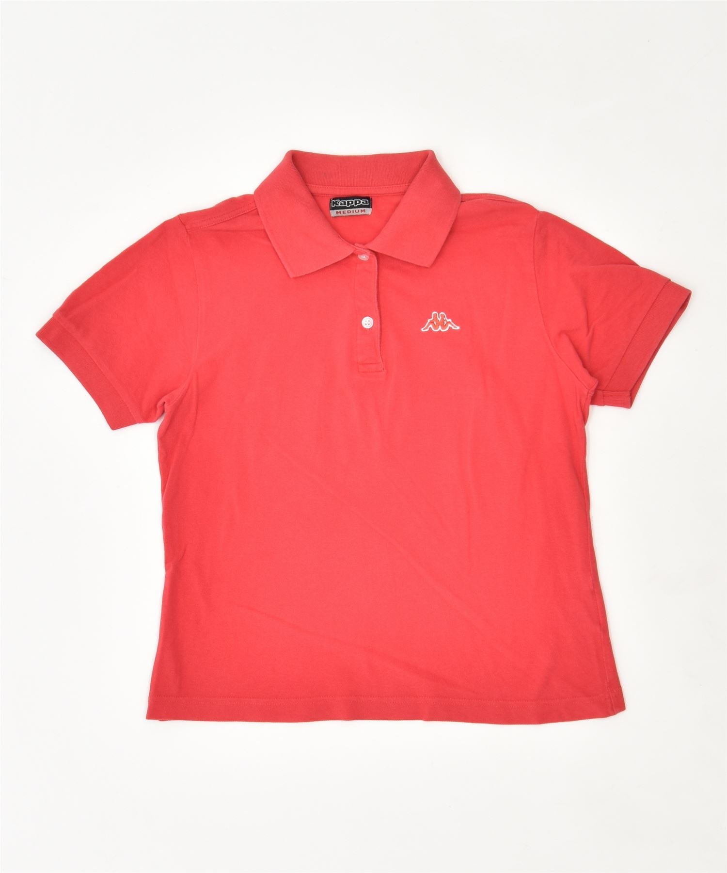 image of KAPPA Womens Polo Shirt UK 12 Medium Red Cotton