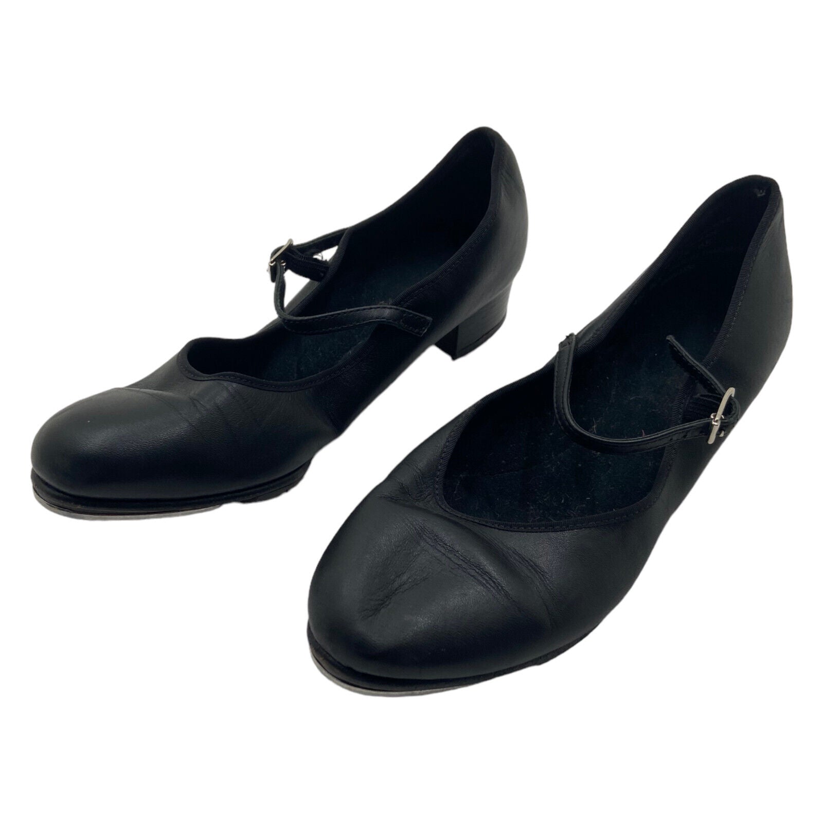 image of Capezio Women's Leather Tele Tone Tap Shoes | Vintage High End Designer Black