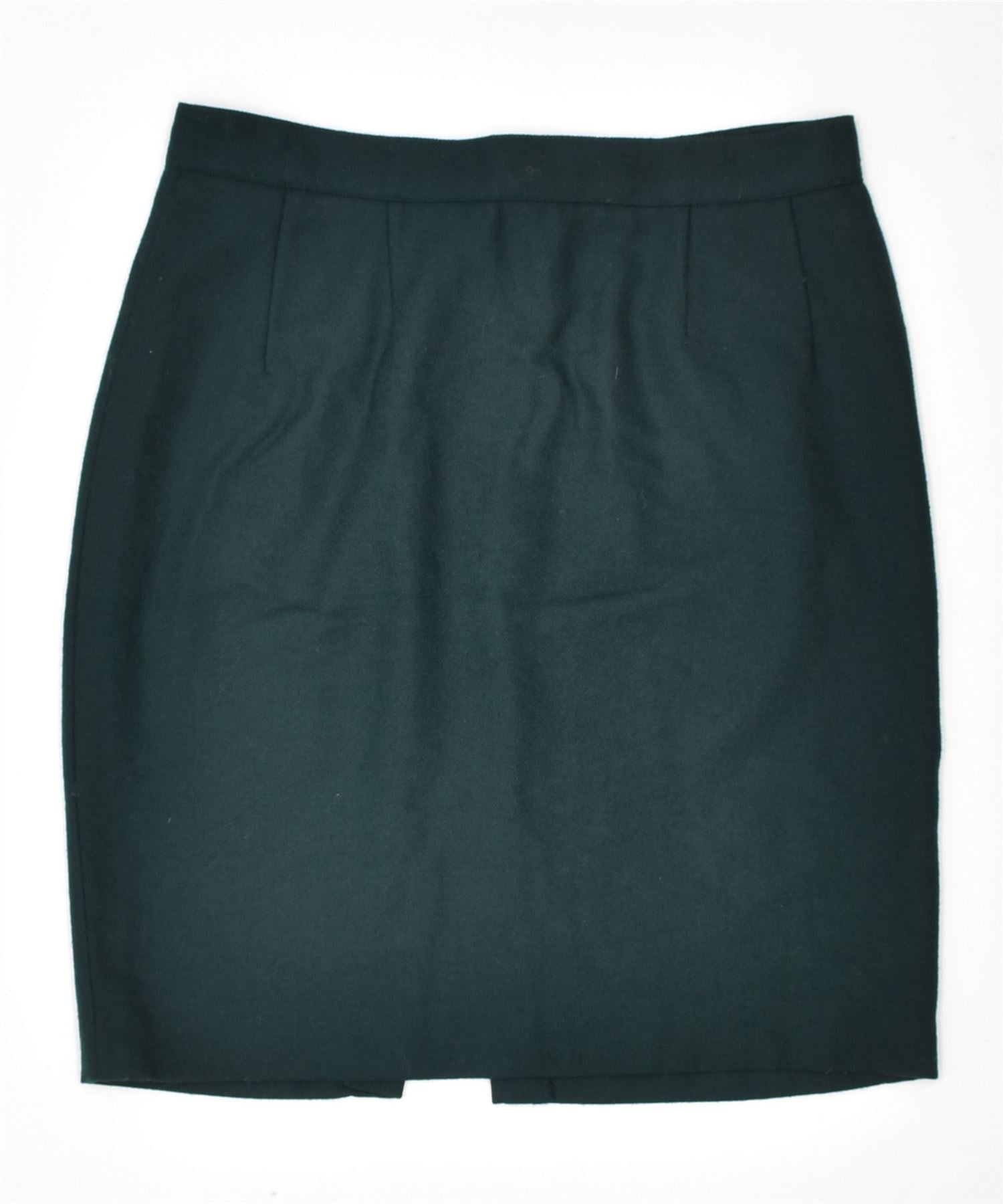 image of VINTAGE Womens Pencil Skirt W28 Medium Green Wool