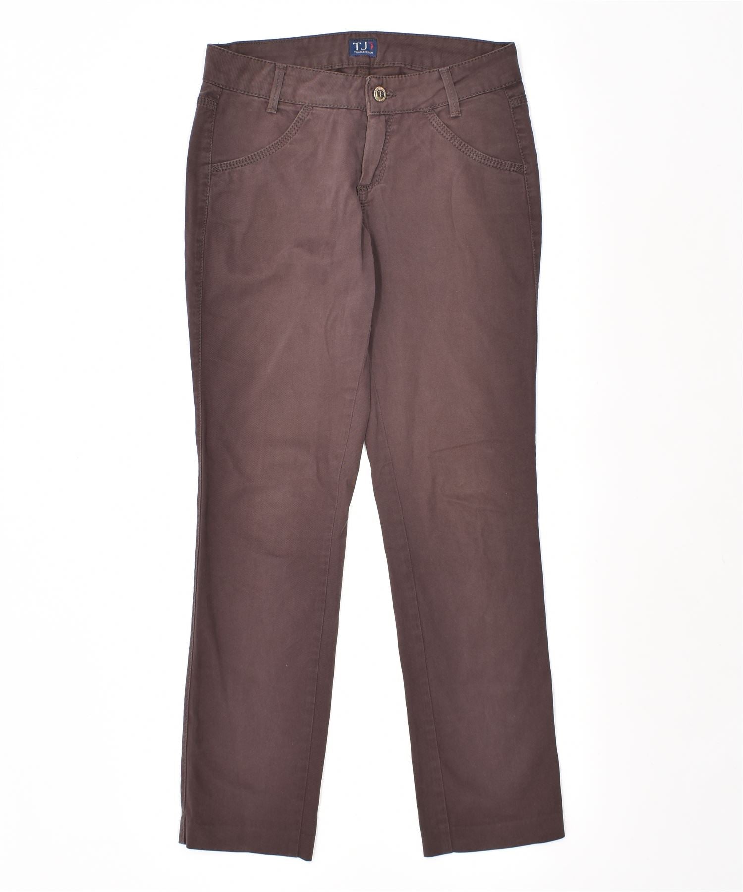 image of TRUSSARDI Womens Straight Jeans W28 L28 Brown Cotton