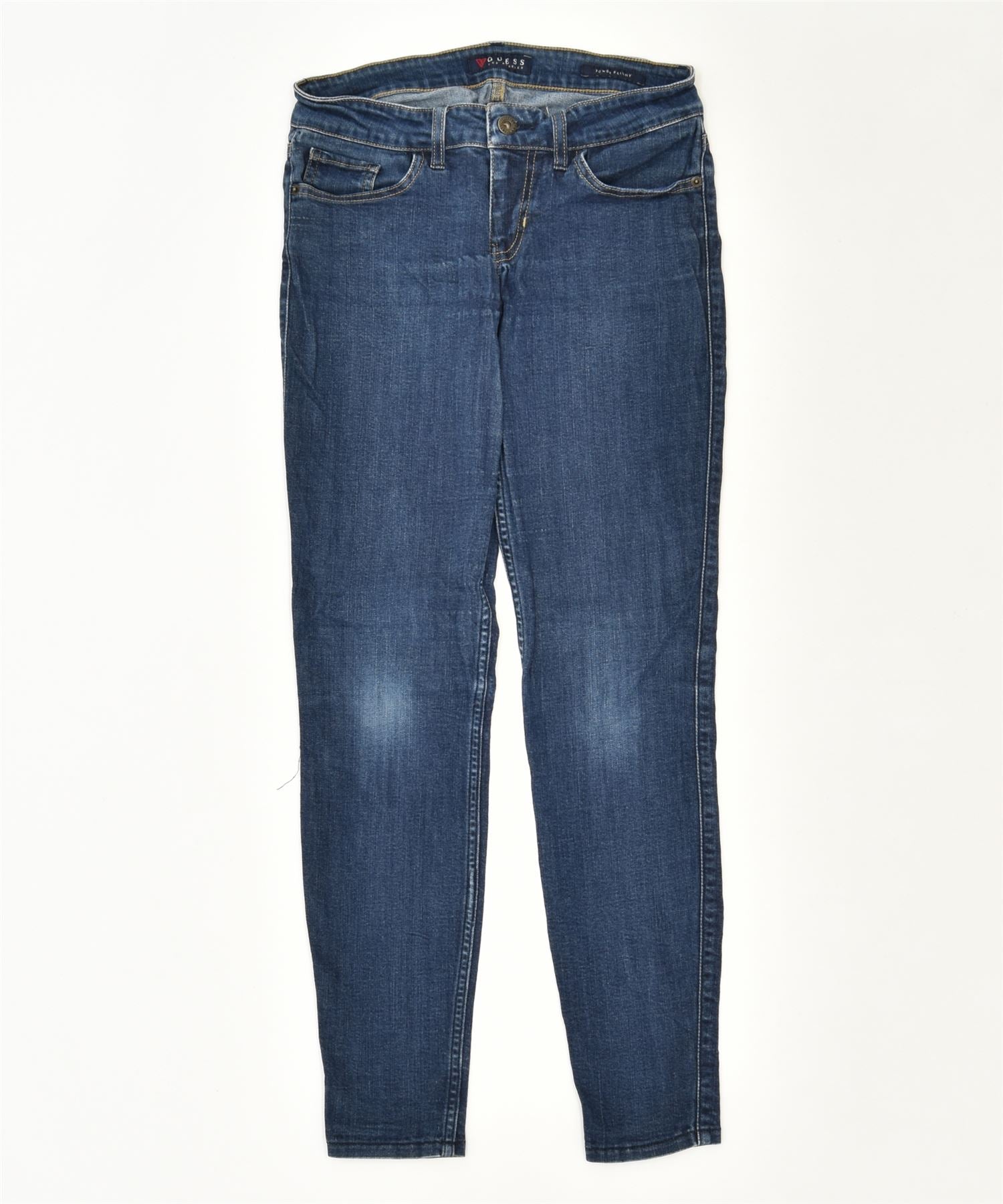 image of GUESS Womens Skinny Jeans W28 L29 Blue Cotton Classic