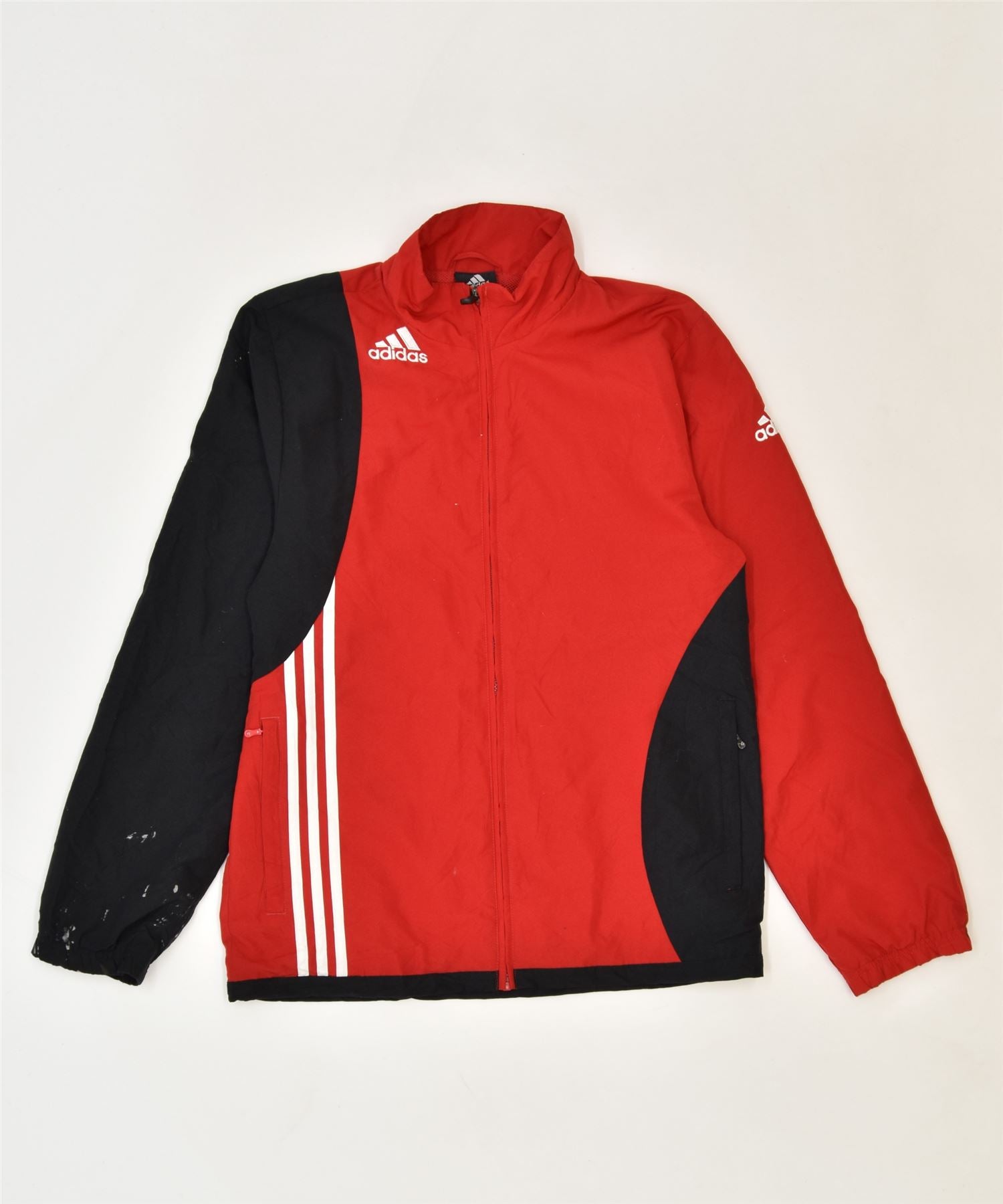 image of ADIDAS Mens Tracksuit Top Jacket UK 36/38 Small Red Polyester Sports