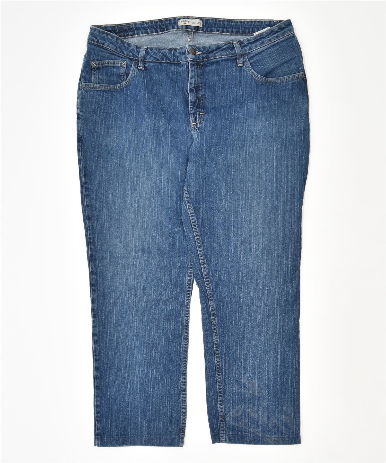 image of LEE Womens Straight Jeans W40 L27 Blue Cotton