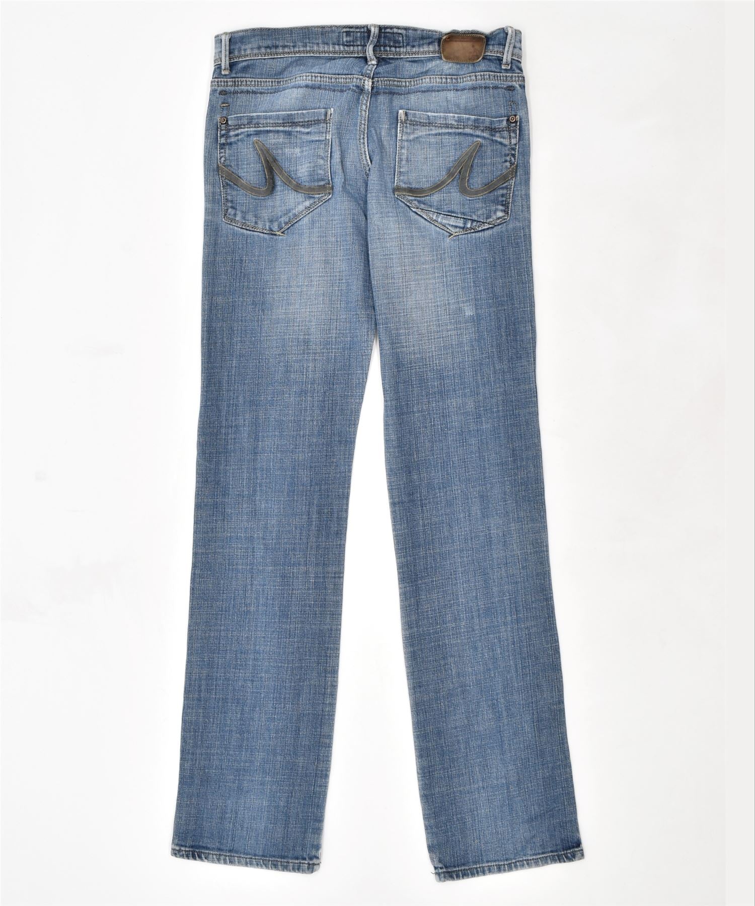 A-STYLE Womens Straight Jeans W32 L34 Blue