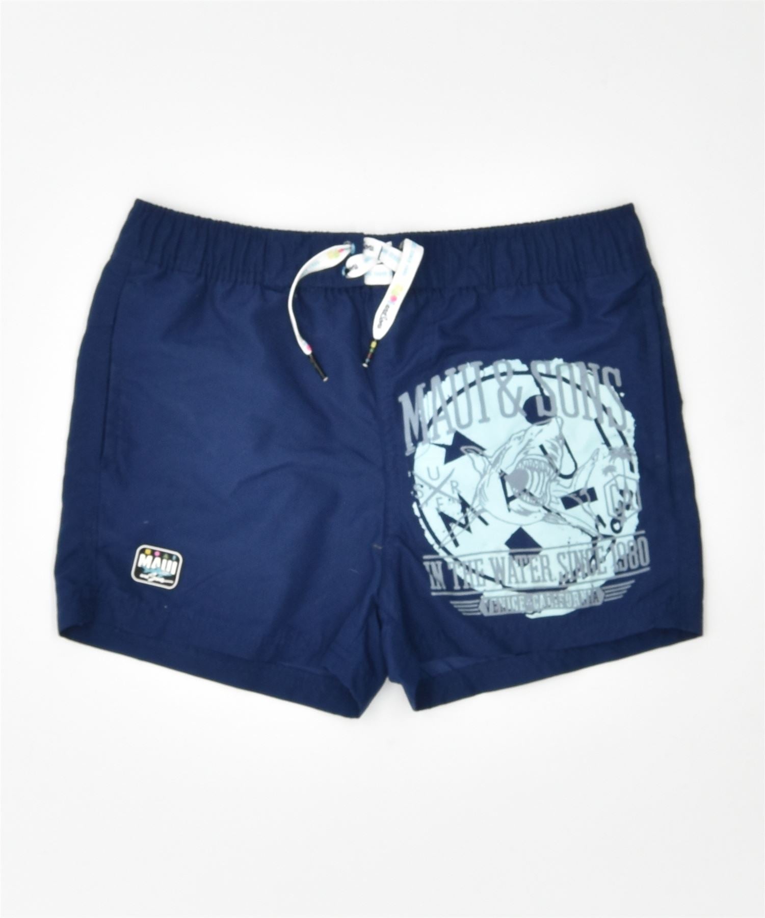 Image of MAUI & SONS Boys Sport Shorts 11-12 Years Blue Polyester