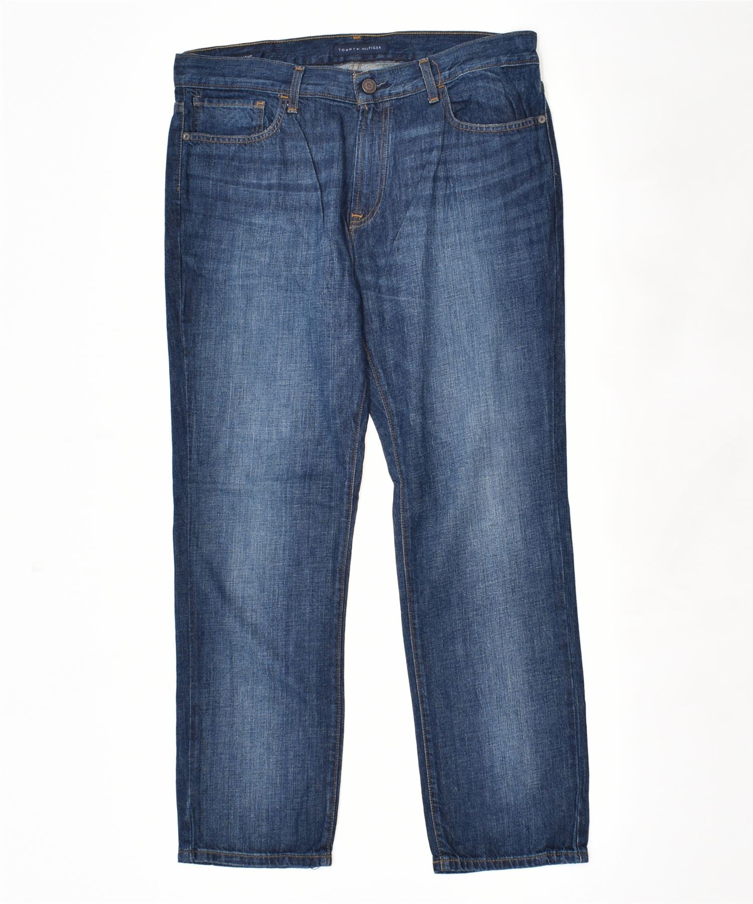 image of TOMMY HILFIGER Womens Slim Jeans W34 L30 Blue Cotton