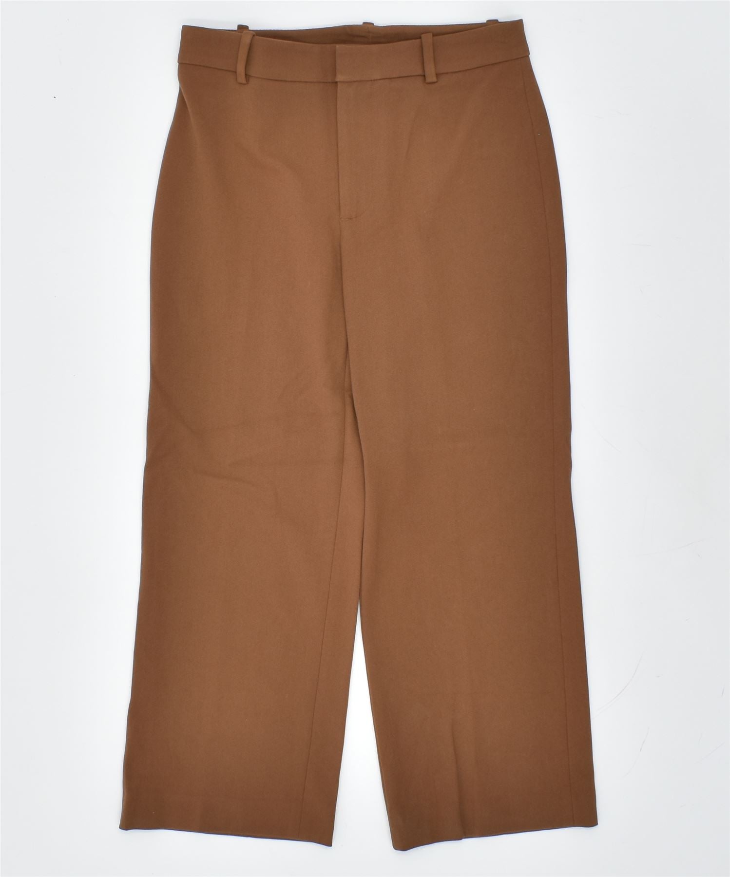 image of VINTAGE Womens Straight Capri Trousers W28 L24 Brown