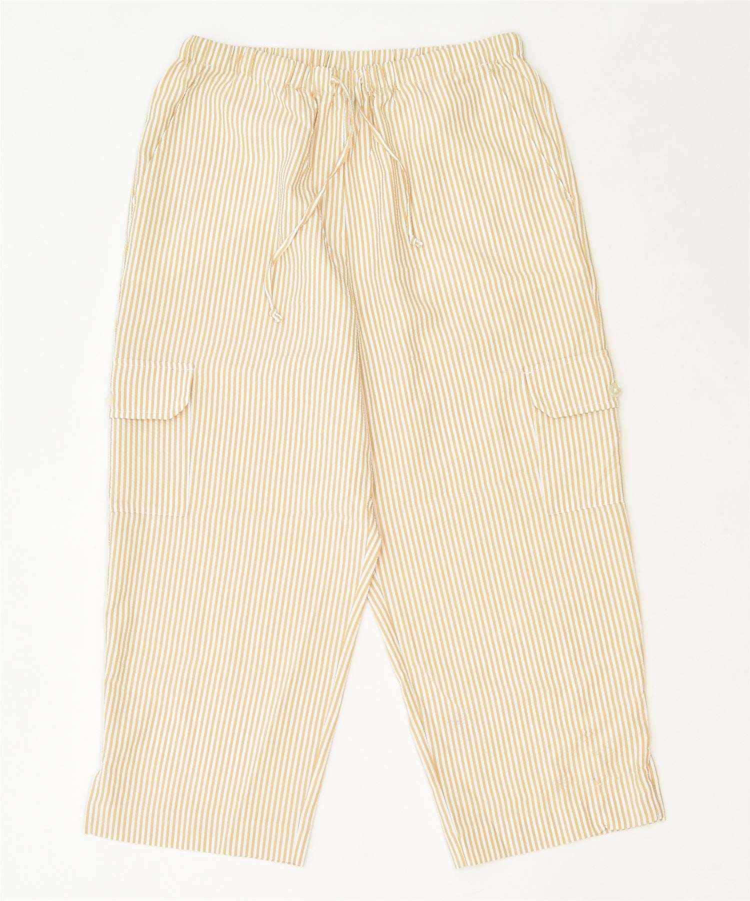 image of ORVIS Womens Capri Cargo Trousers Medium W30 L23 Beige Polyester Classic