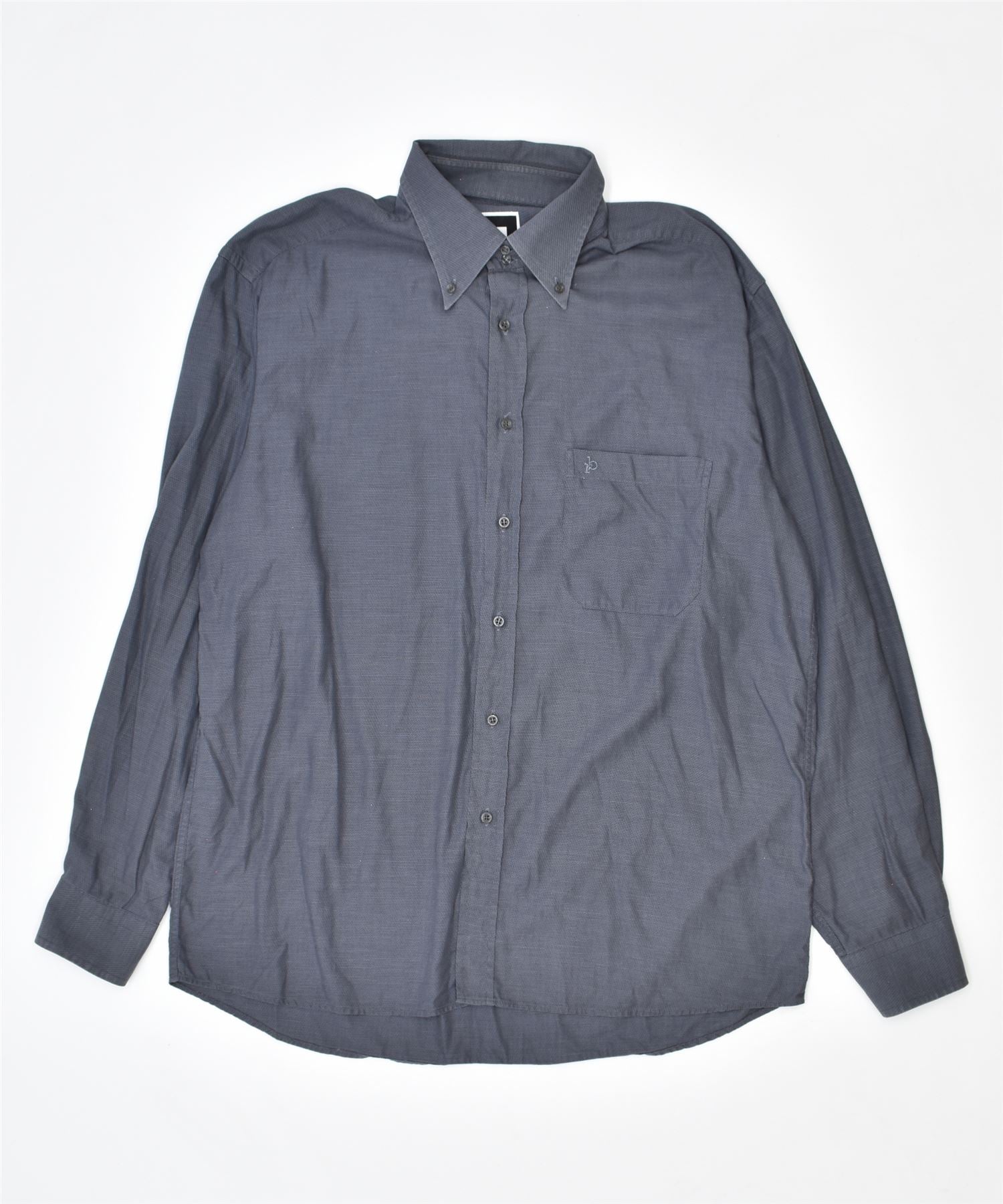 Image of ROCCOBAROCCO Mens Shirt Size 42 16 1/2 Large Grey Cotton