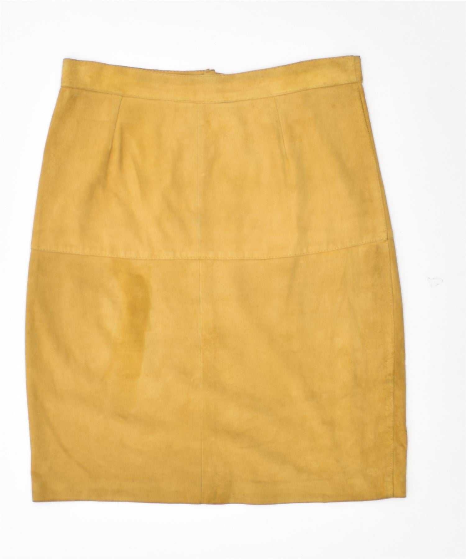 Image of VINTAGE Womens Straight Skirt Medium W30 Yellow