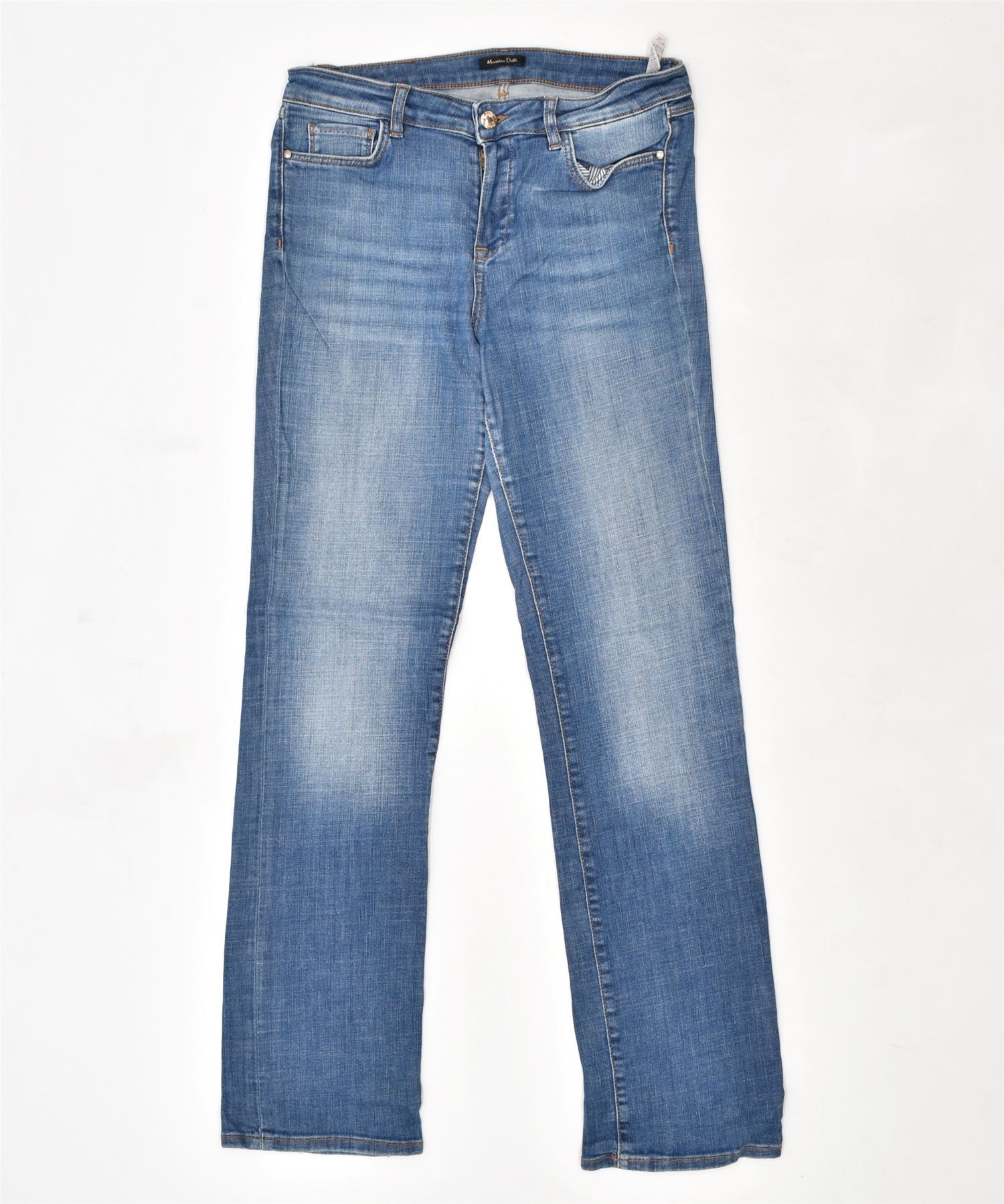 image of MASSIMO DUTTI Womens Straight Jeans W30 L32 Blue